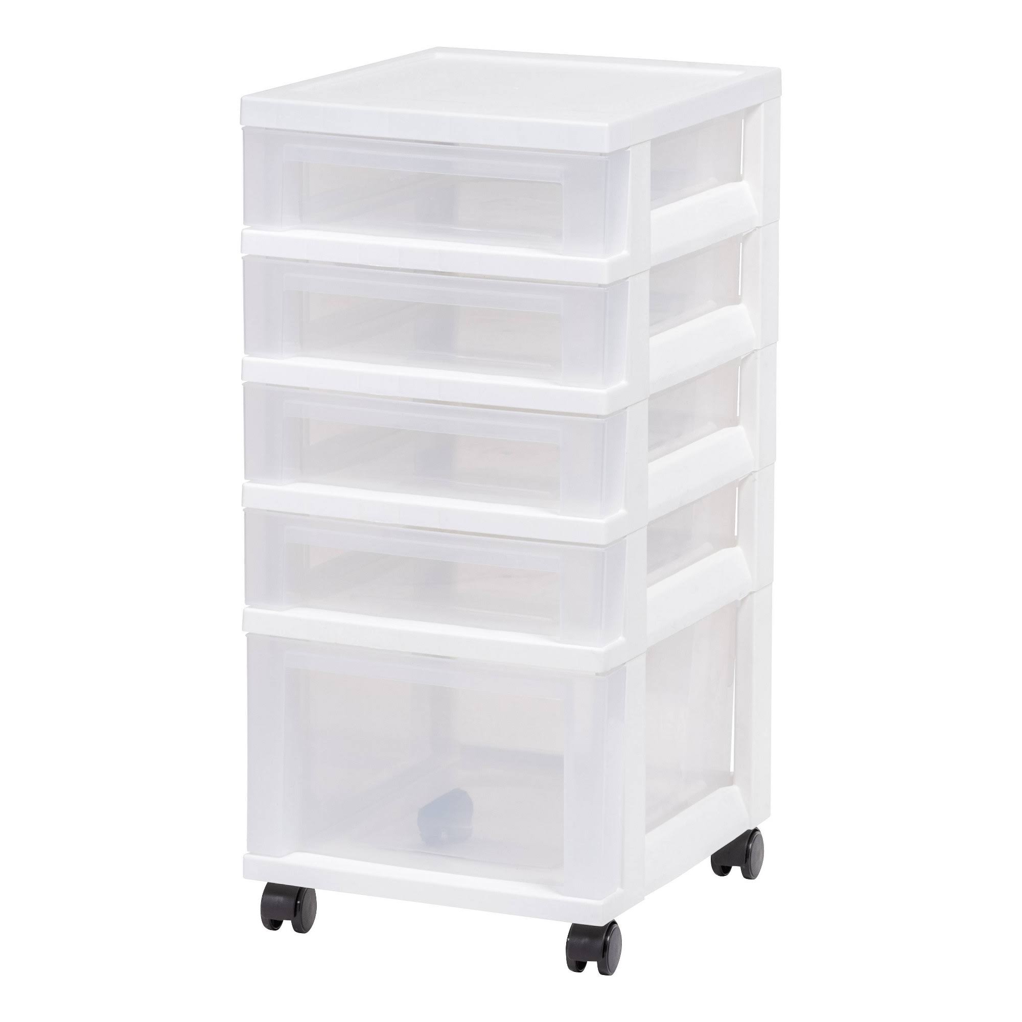 Iris USA MC Plastic Storage Drawer, 5, White - WGL-03