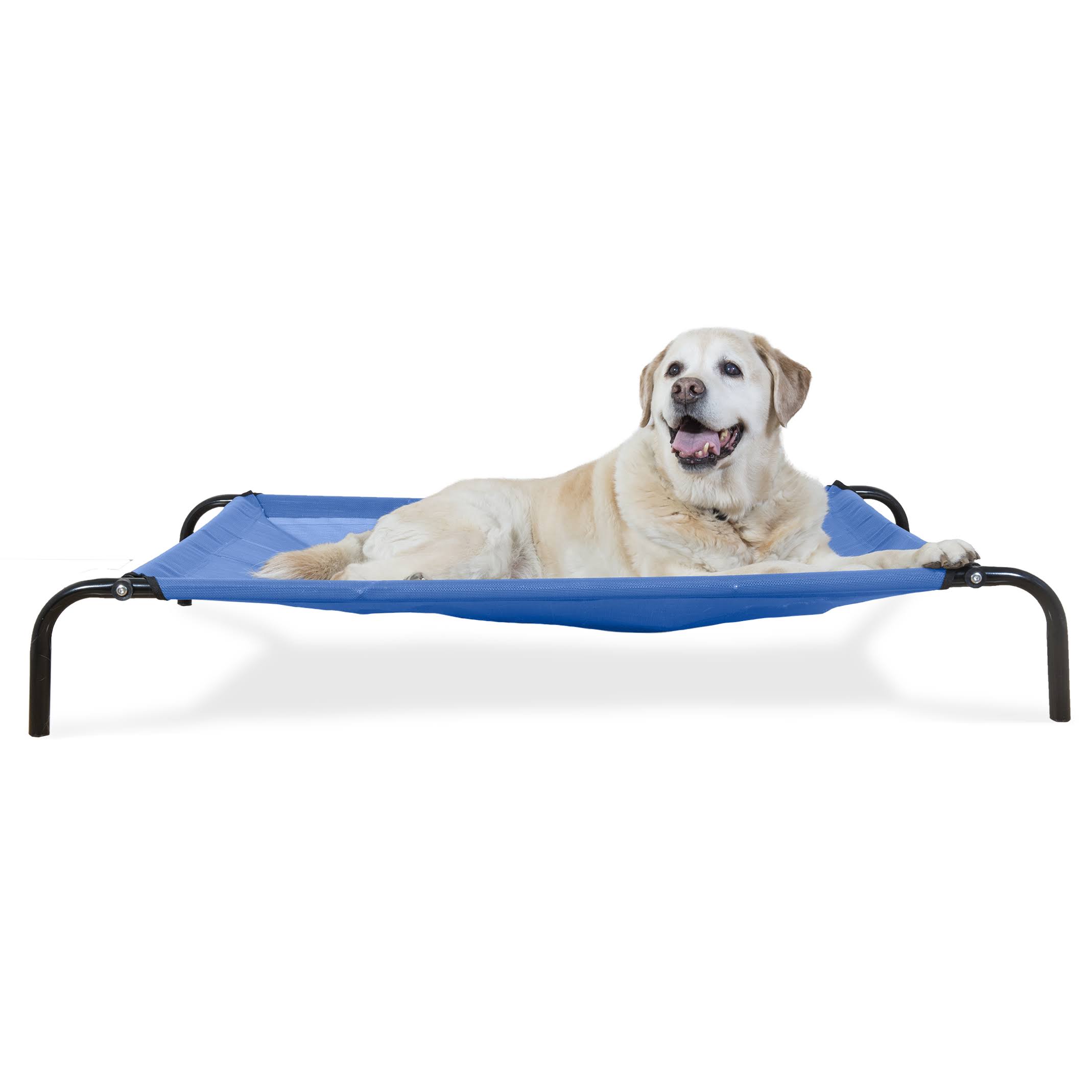 FurHaven Elevated Reinforced Pet Cot Dog Bed Deep Blue (Large) WGL03