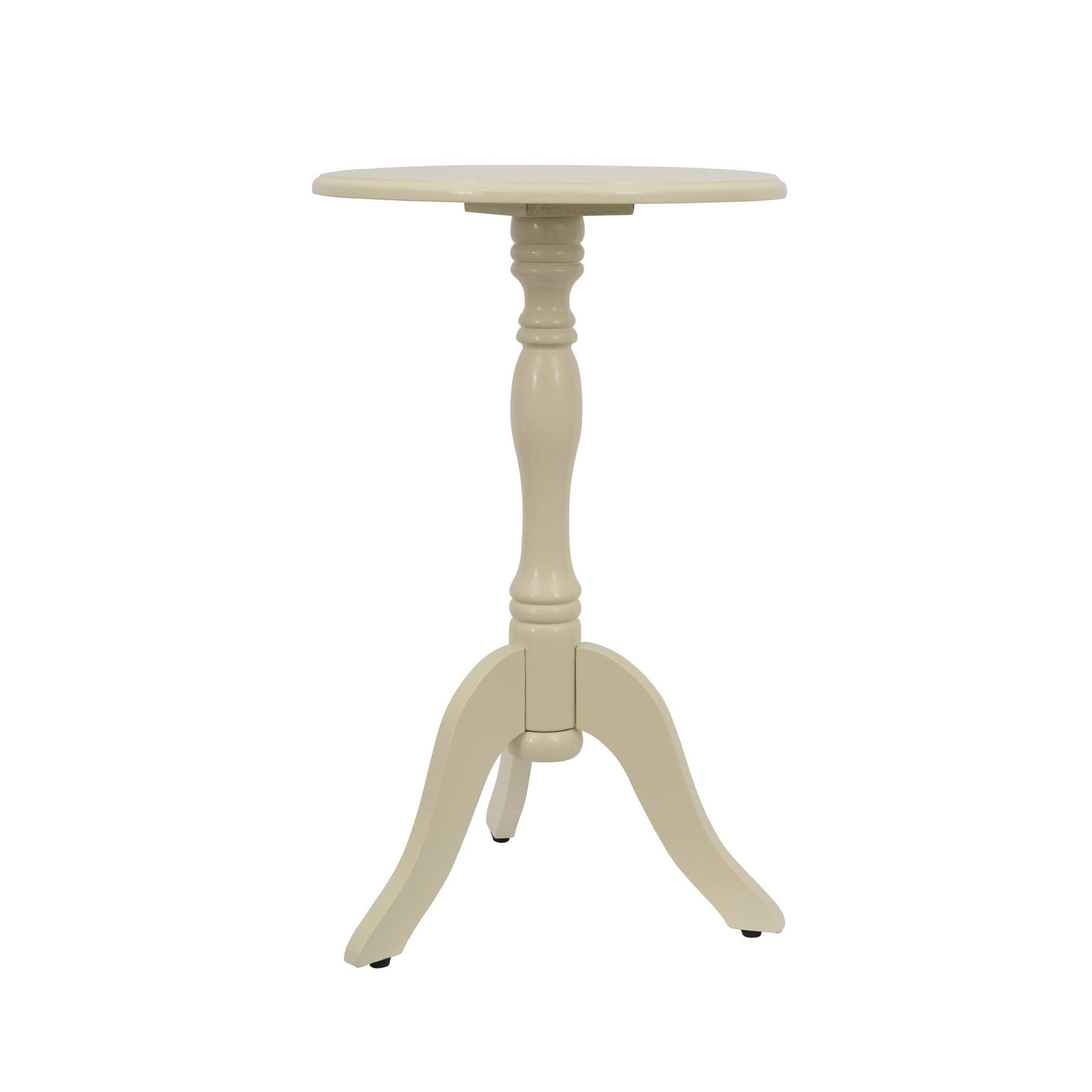 Decor Therapy Simplify Buttermilk Pedestal Accent Table WGL03
