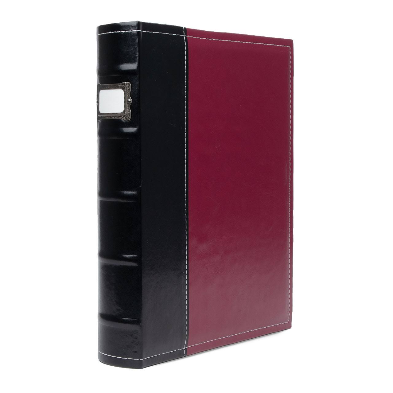 Bellagio-italia 3 Ring Binder 1 inch Rings Burgundy Faux Leather ...