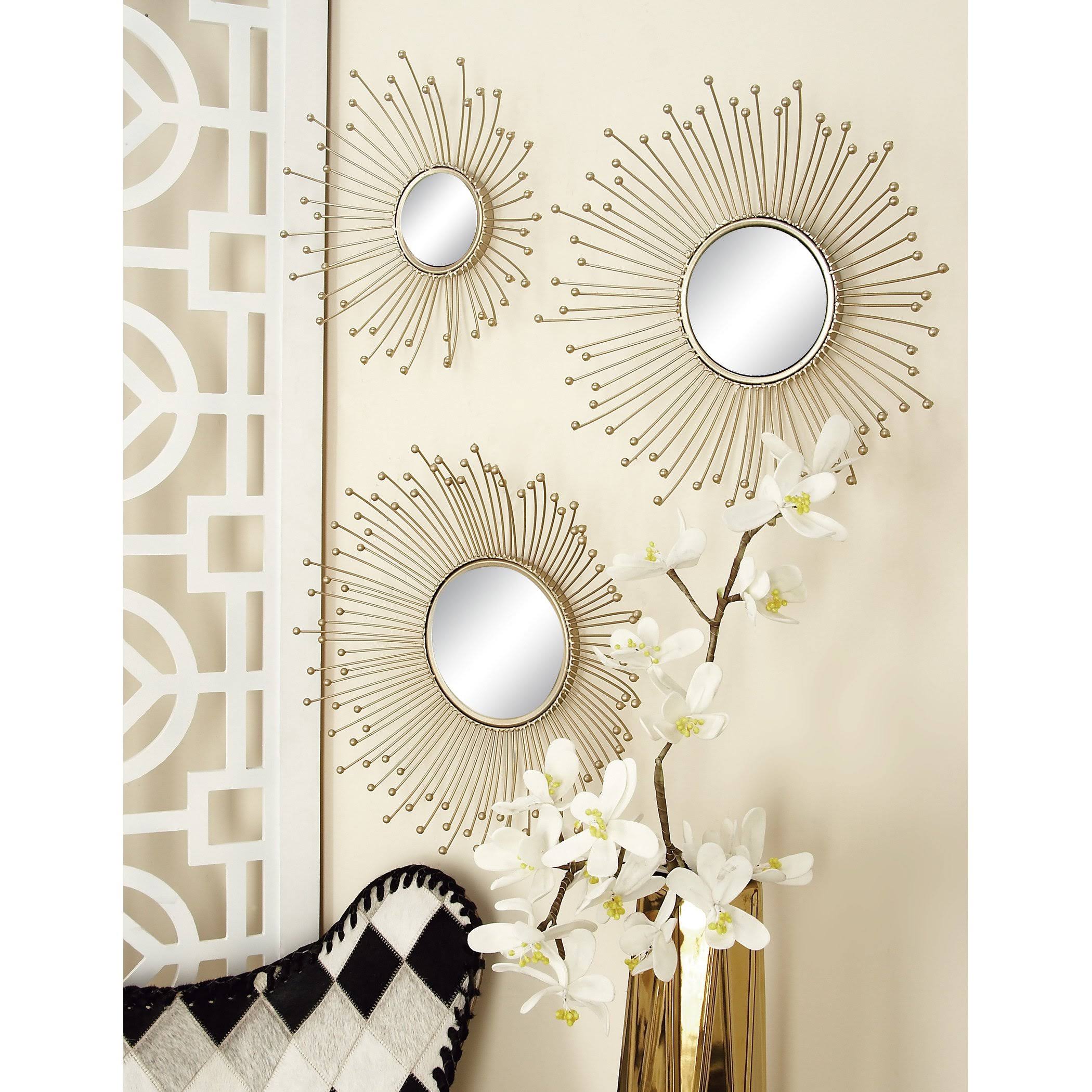 Metal Mirror Wall Decor - Set of 3 - WGL-03