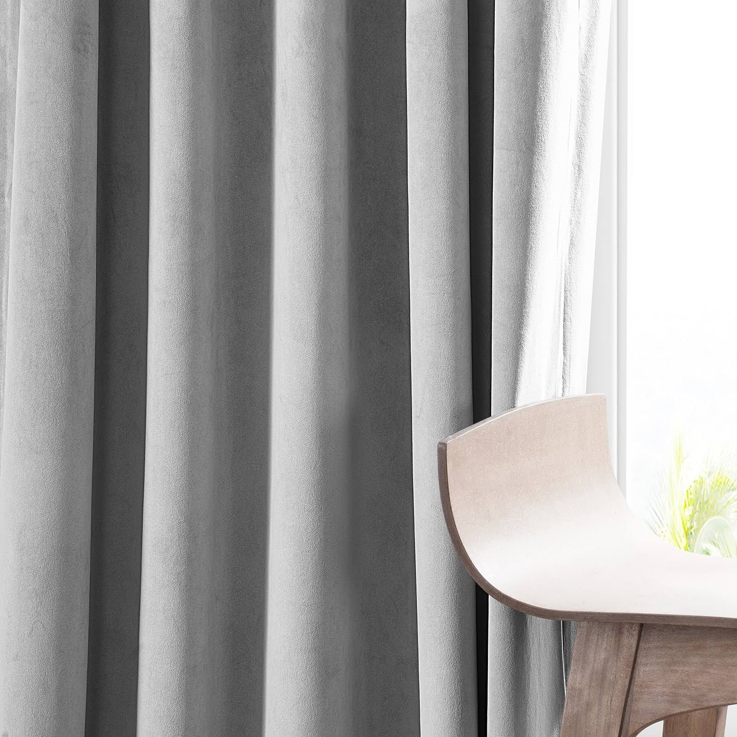 Signature French Pleated Blackout Velvet Curtain Panel WGL03