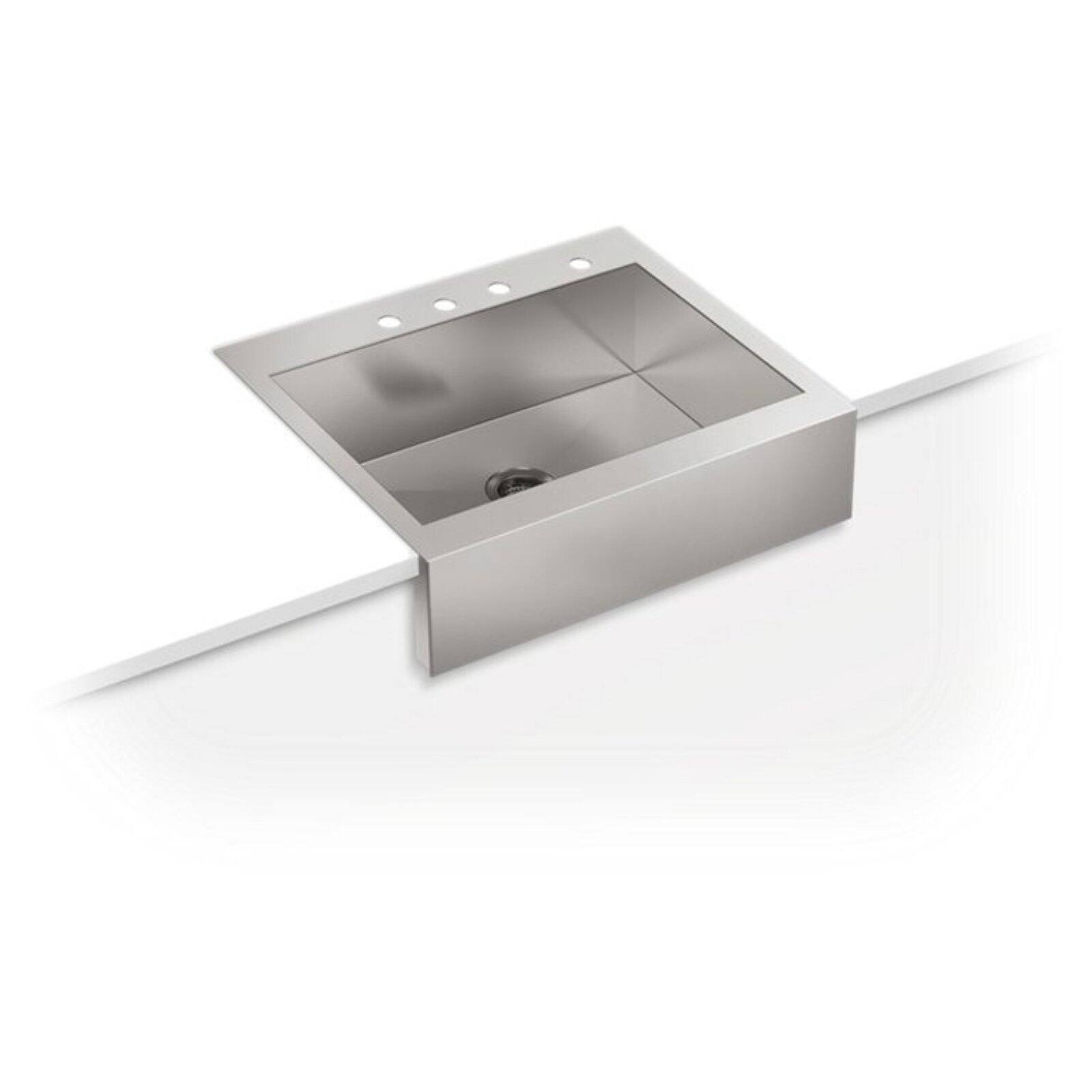 Kohler 39354NA TopMount SingleBowl Stainless Steel Kitchen Sink