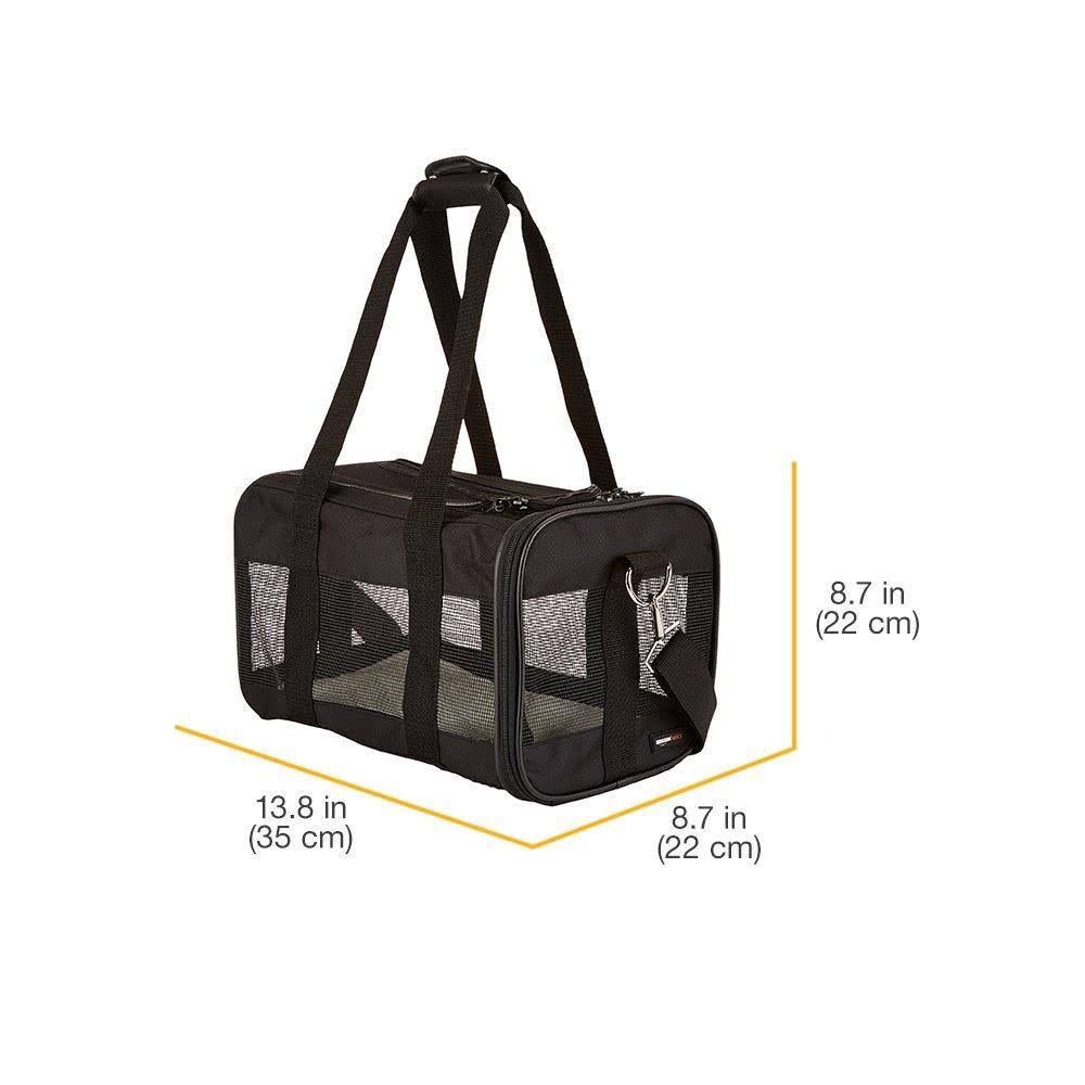 AmazonBasics Black SoftSided Pet Carrier ExtraSmall WGL03