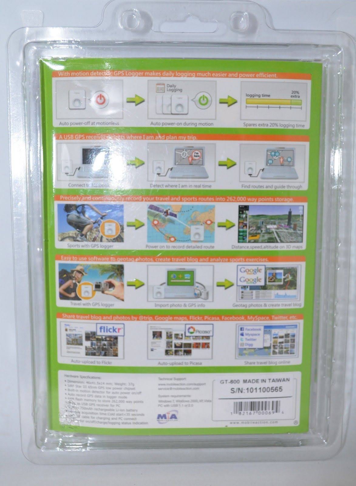 igotU GT600 USB GPS Data Logger, with Motion Detector WGL03