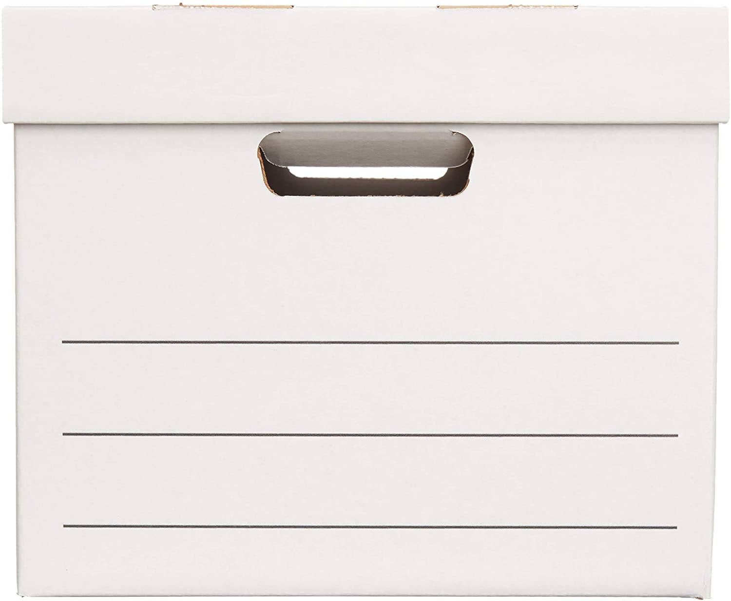 AmazonBasics Medium Duty Storage Filing Box with LiftOff Lid Pack of