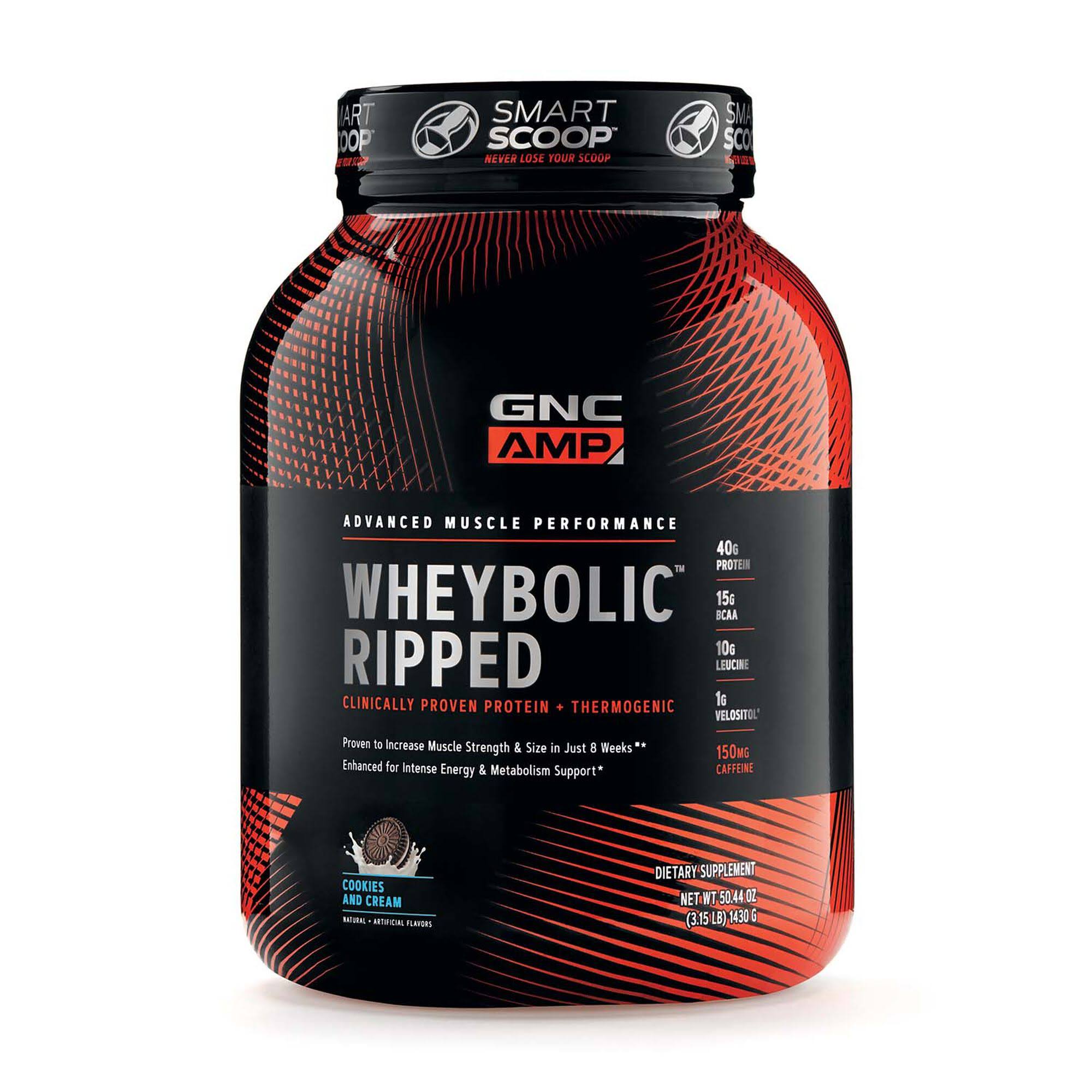 GNC Amp Wheybolic Ripped Cookies and Cream Whey Protein 22