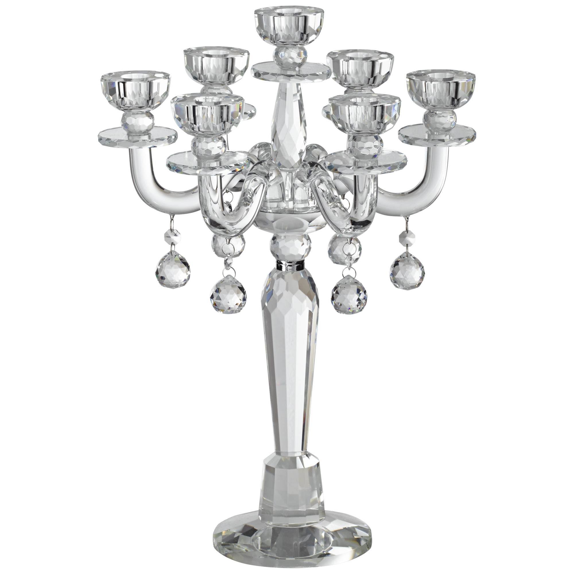 Dahlia Studios Huntington Crystal Candelabra Taper Candle Holder WGL03