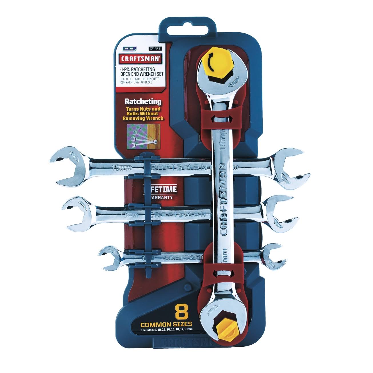 Craftsman 4 pc. Metric Open End Ratcheting Wrench Set WGL03