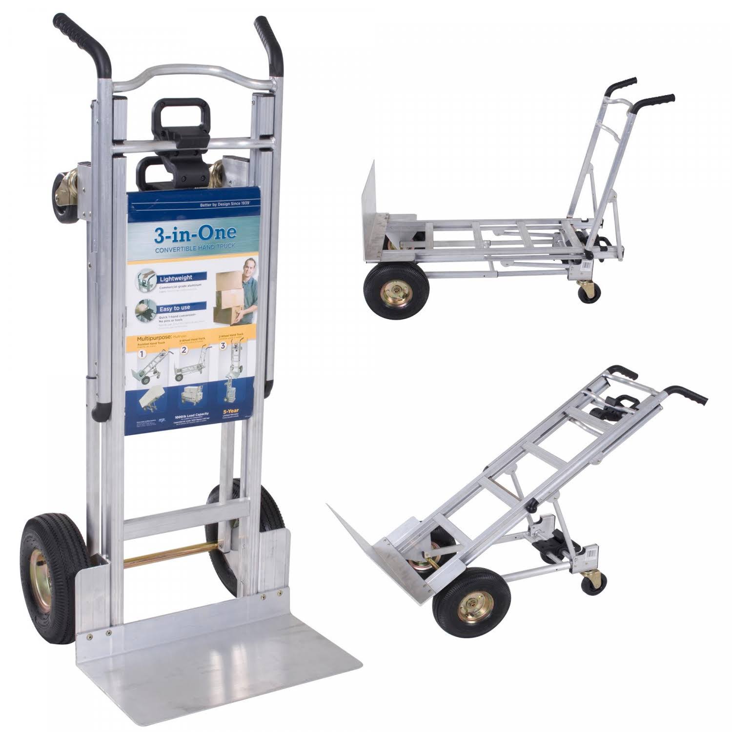Cosco MultiPosition Hand Truck, 1000 lb Capacity, Silver