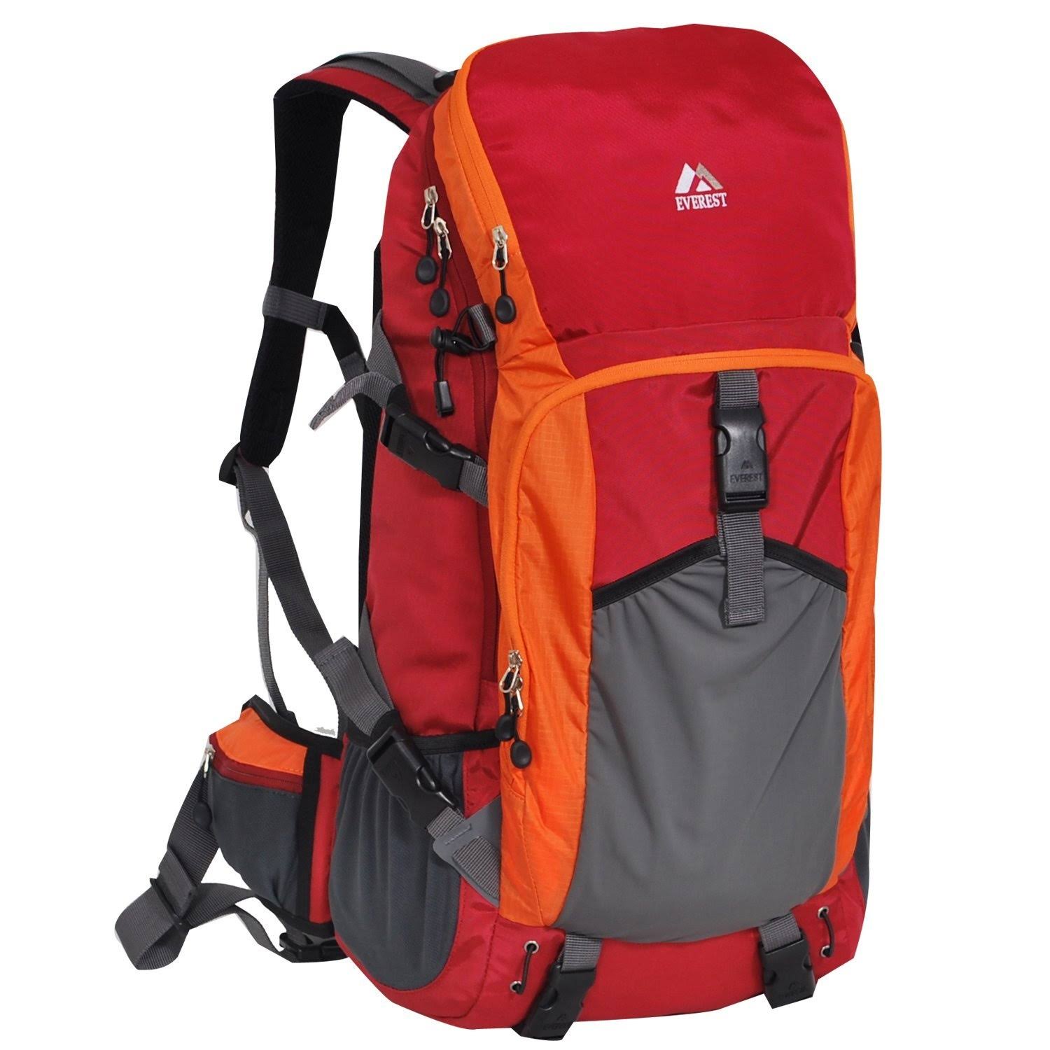 Everest Expedition Hiking Pack Red/Orange/Gray WGL03
