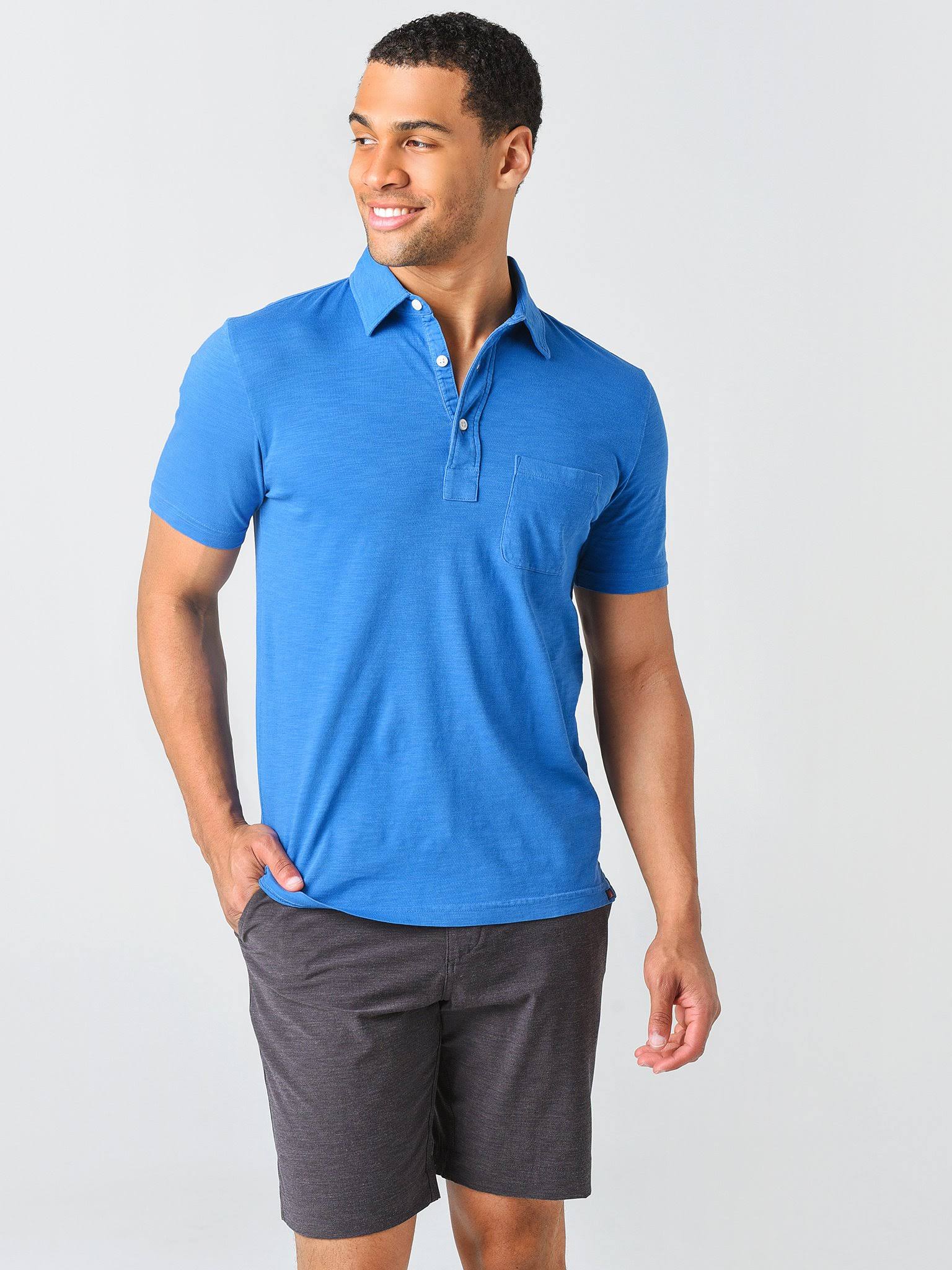 Faherty Sunwashed Polo Shirt - Men&s Cobalt, XL - WGL-03