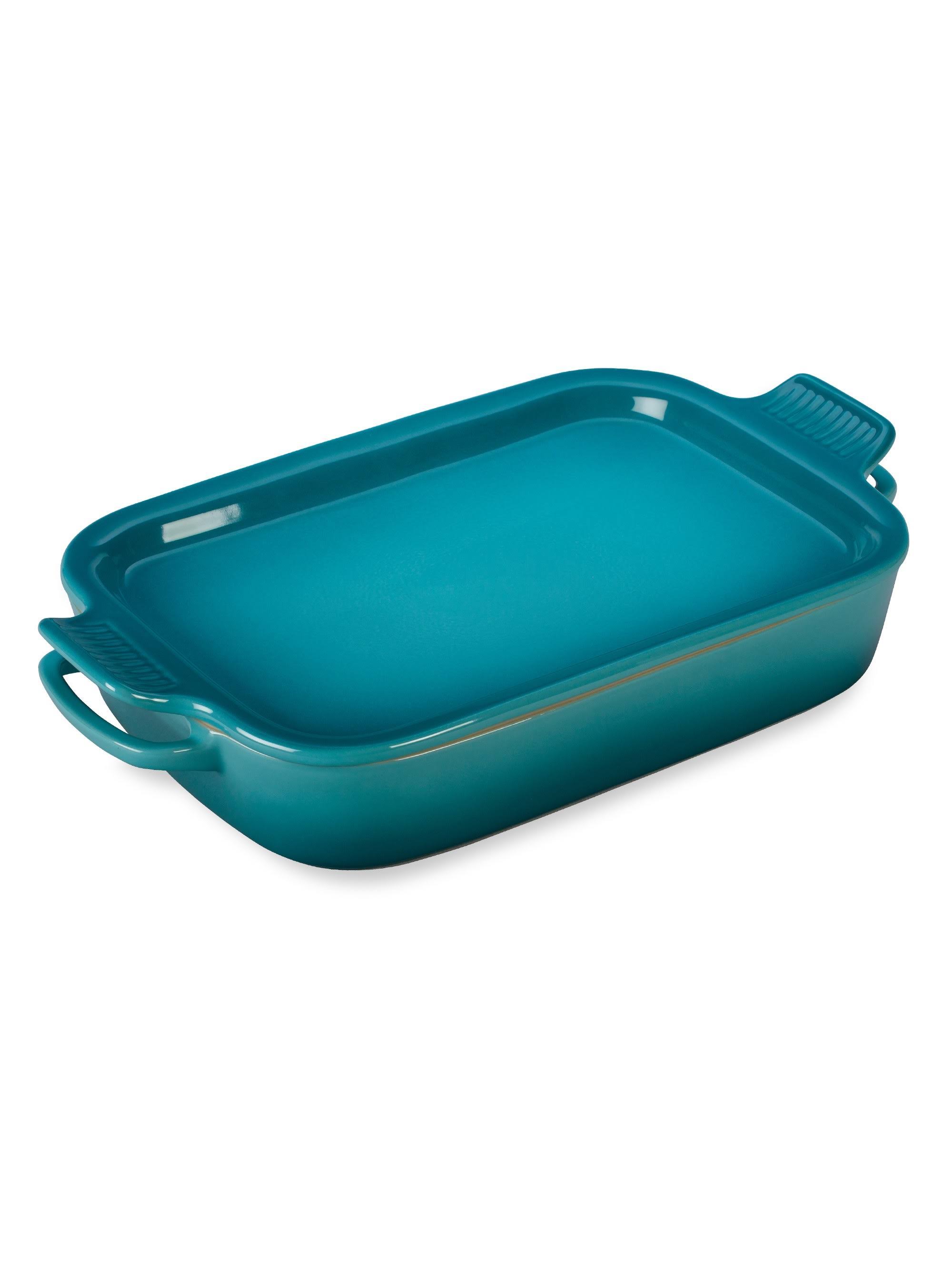 Le Creuset Rectangular Dish with Platter Lid Caribbean Stoneware WGL03