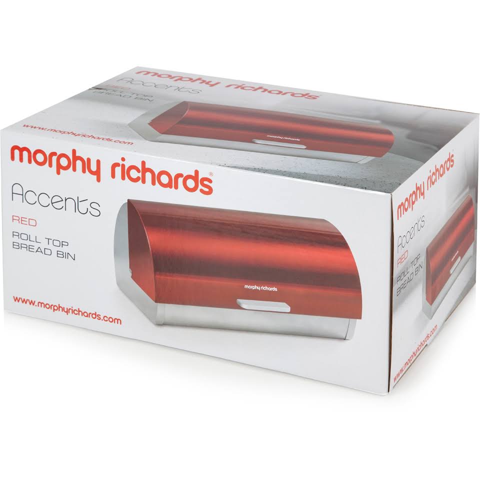 Morphy Richards 46241 Roll Top Bread Bin Red WGL03