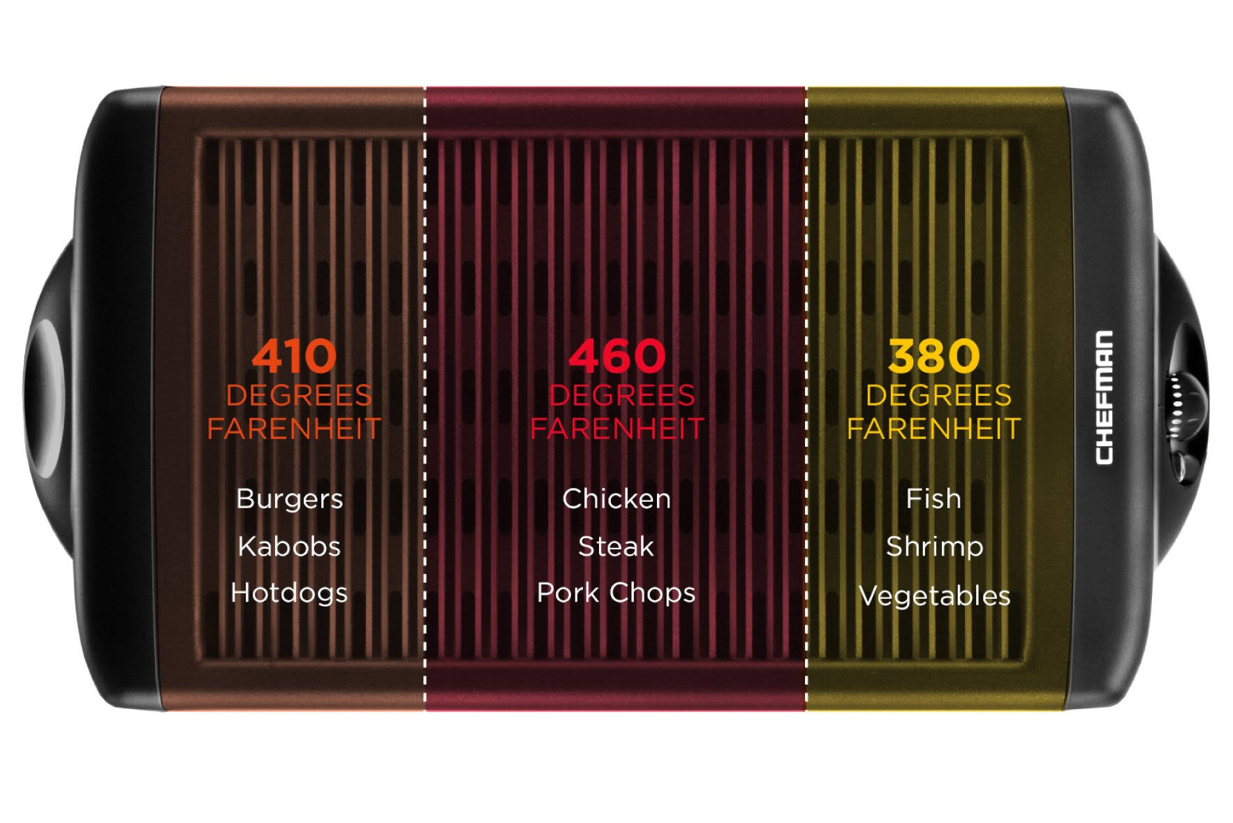 Chefman Electric Smokeless Indoor Grill with Nonstick Coating Black