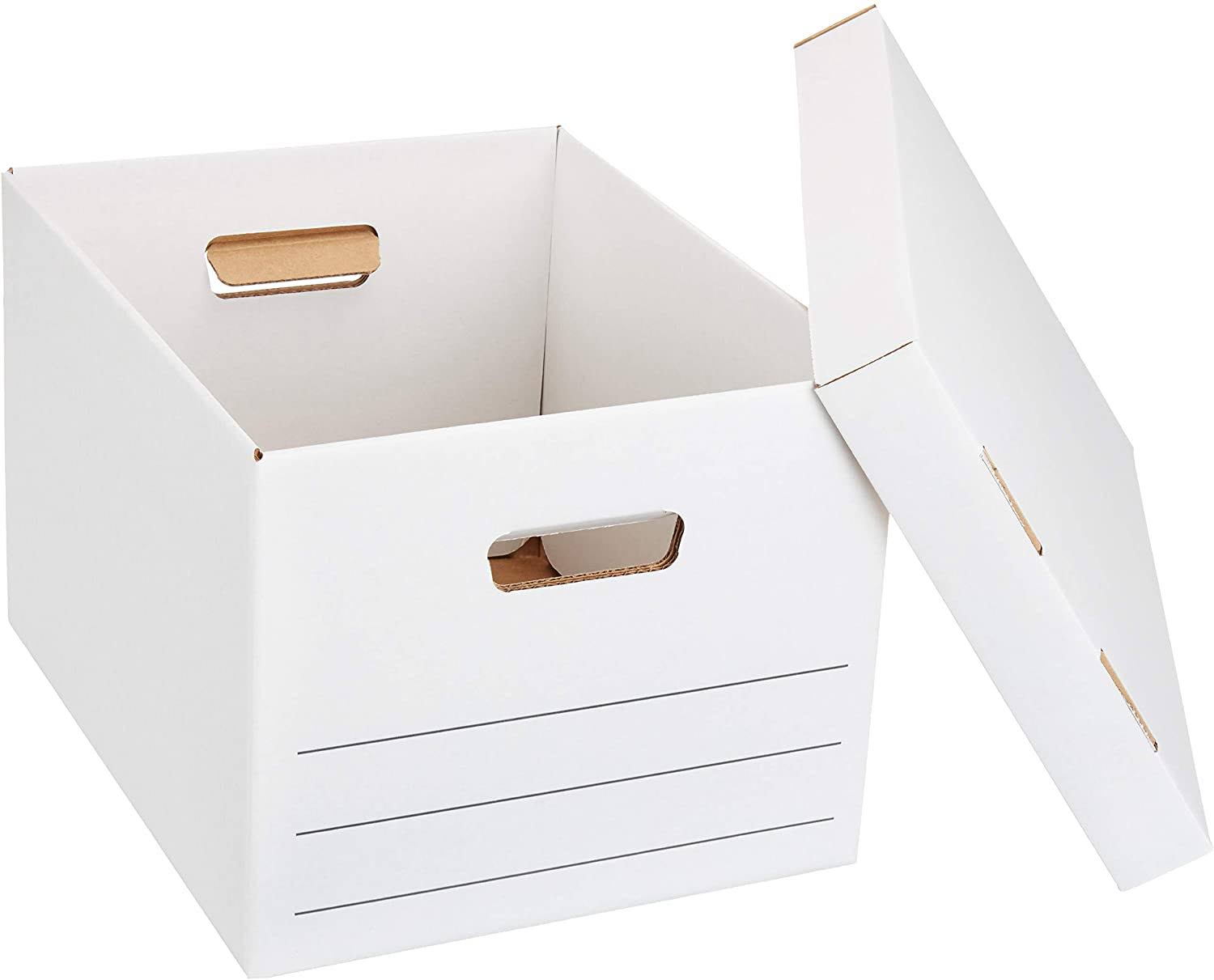 AmazonBasics Medium Duty Storage Filing Box with LiftOff Lid Pack of