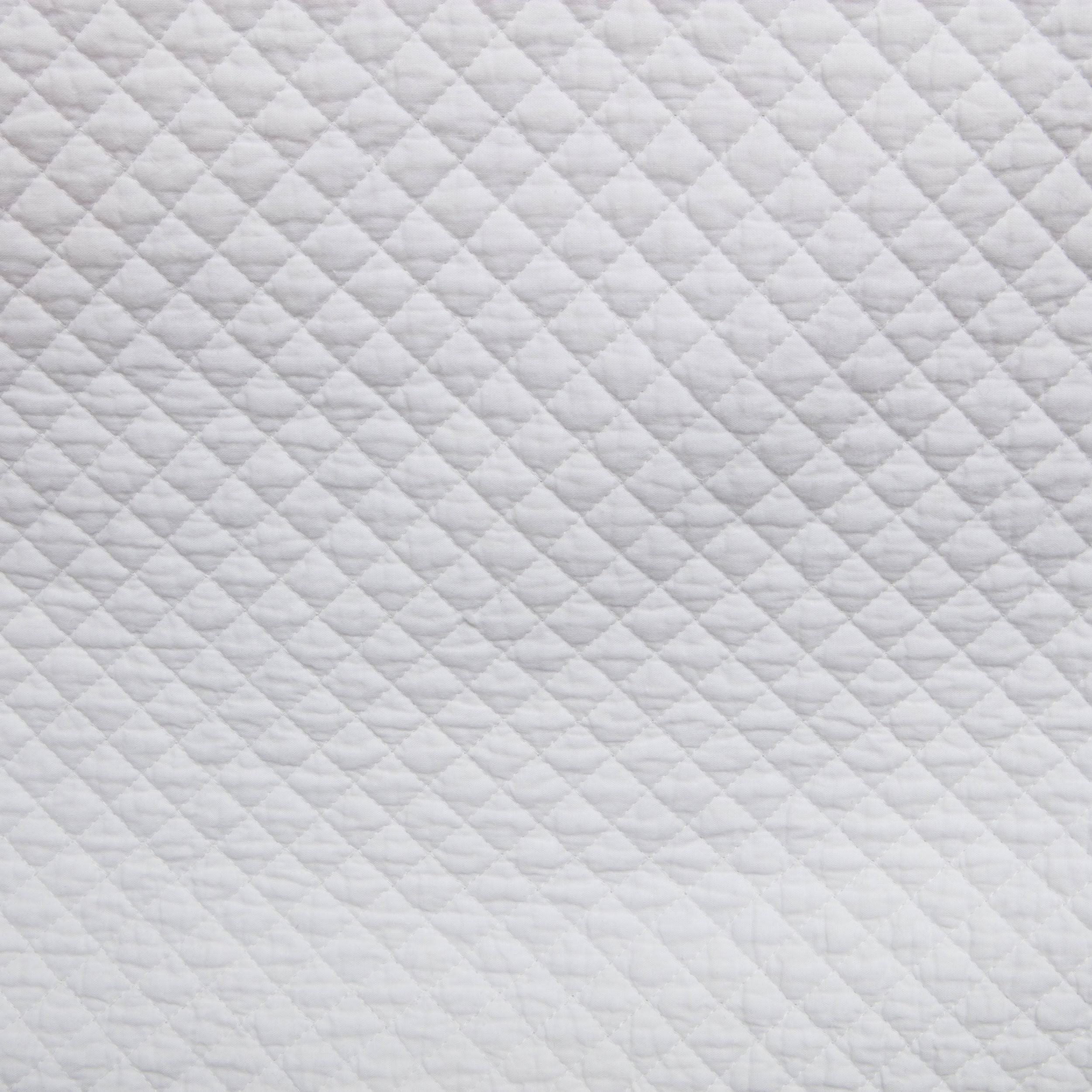 Greenland Home Diamond Quilted Bed Skirt, Full, White WGL03
