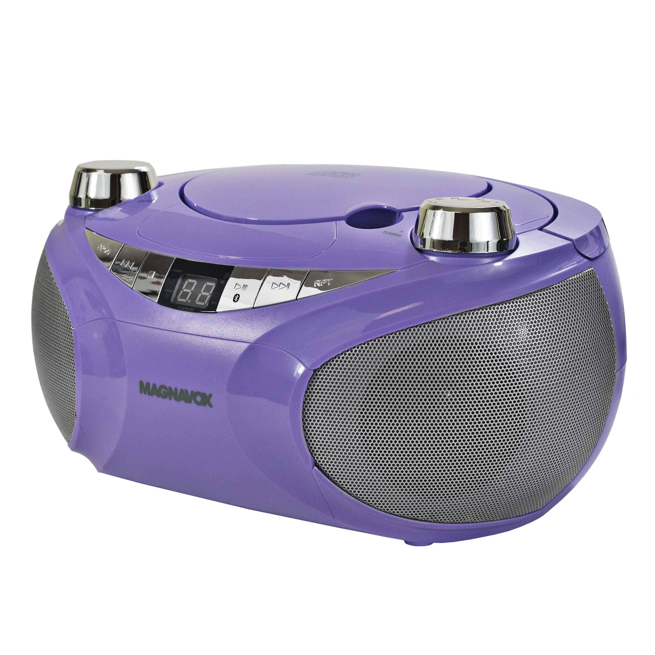 Magnavox Md6949-Pl Bluetooth CD Boombox in Purple - WGL-03