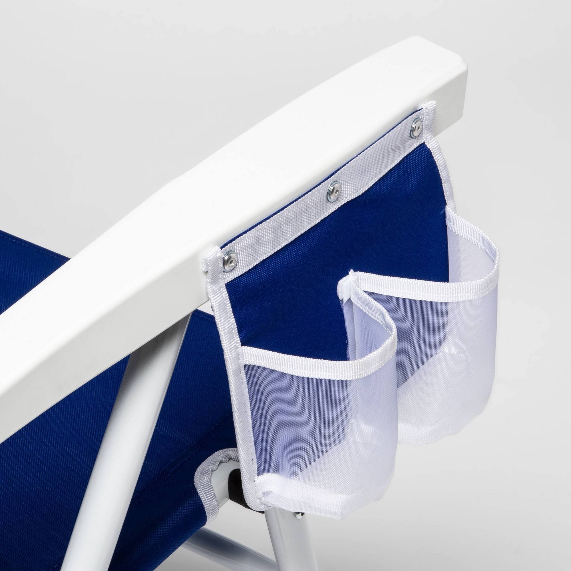 Deluxe Beach Backpack Chair with Built in Shade Blue Sun Squad WGL03