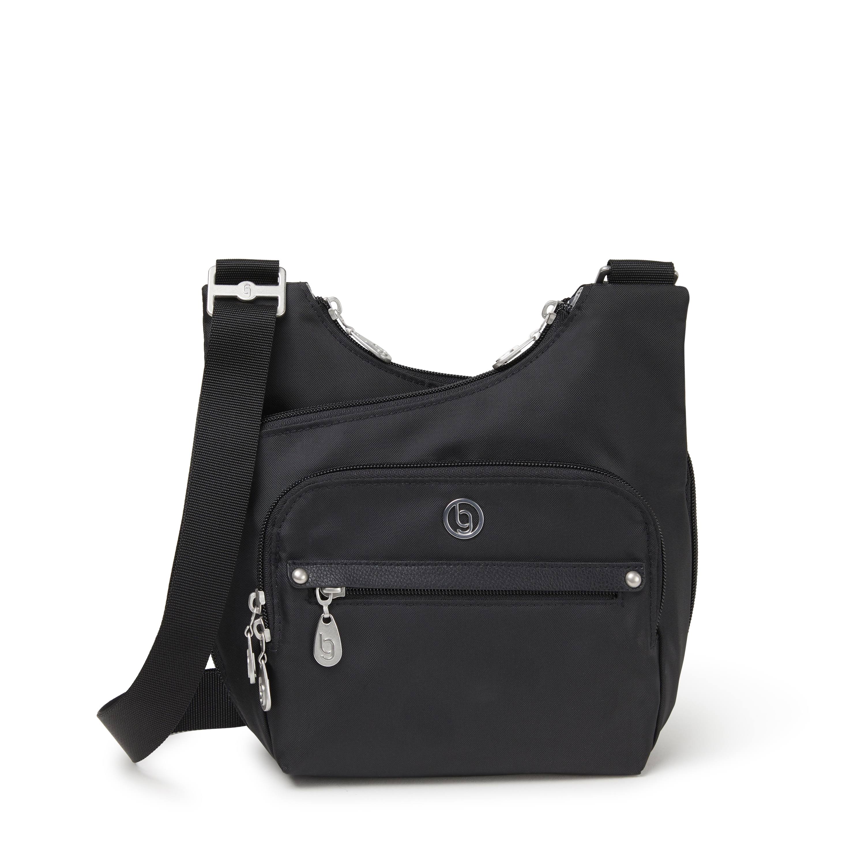 BG by Baggallini Charlotte Crossbody Bag, Black WGL03