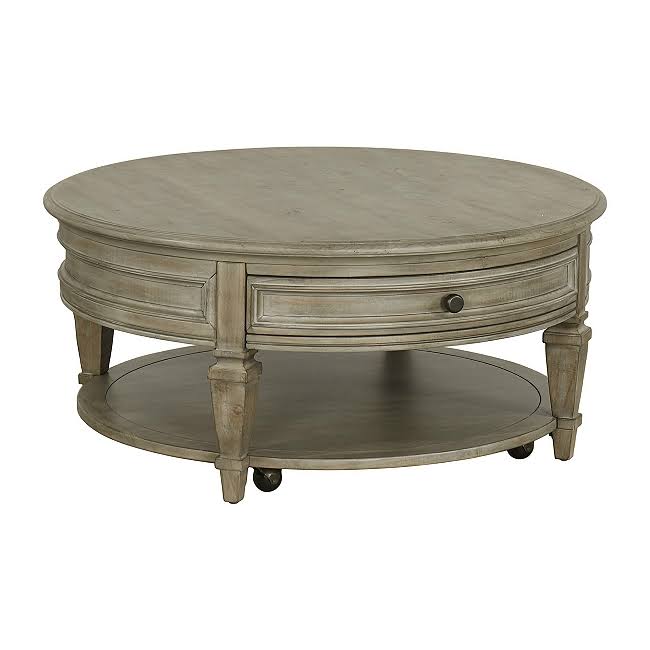 Havertys Dovetail Grey Beckley Round Coffee Table WGL03