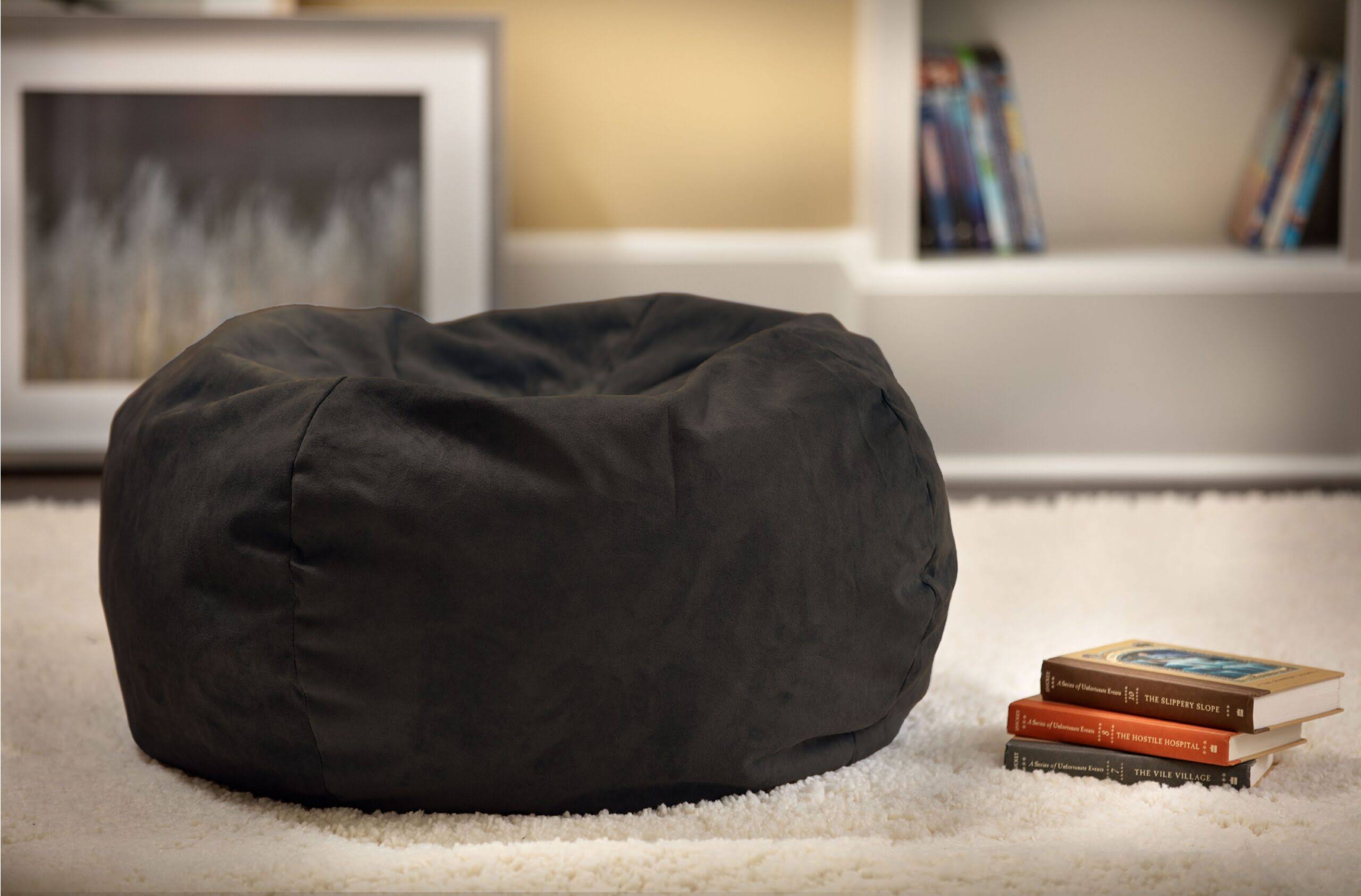 Gold Medal Medium Microfiber Suede Bean Bag (Black) WGL03