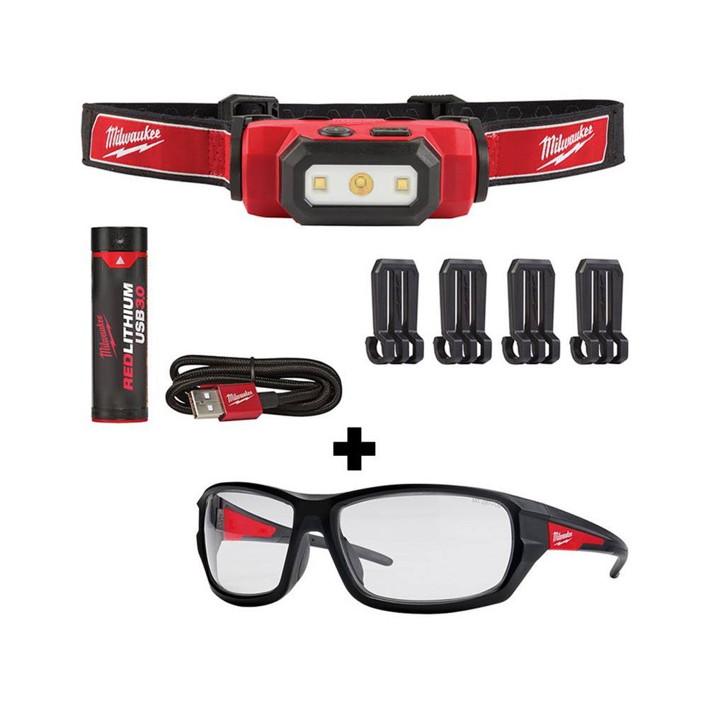 Milwaukee 475 Lumens LED REDLITHIUM USB Hard Hat Headlamp with