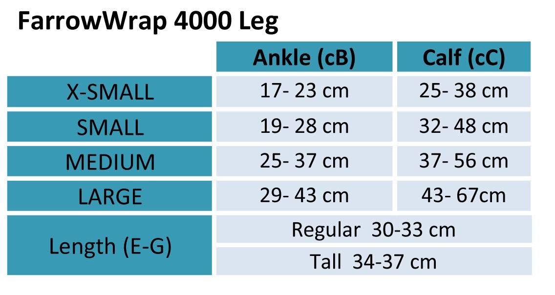 FarrowWrap 4000 Legpiece Black, Tall Compression Wrap WGL03