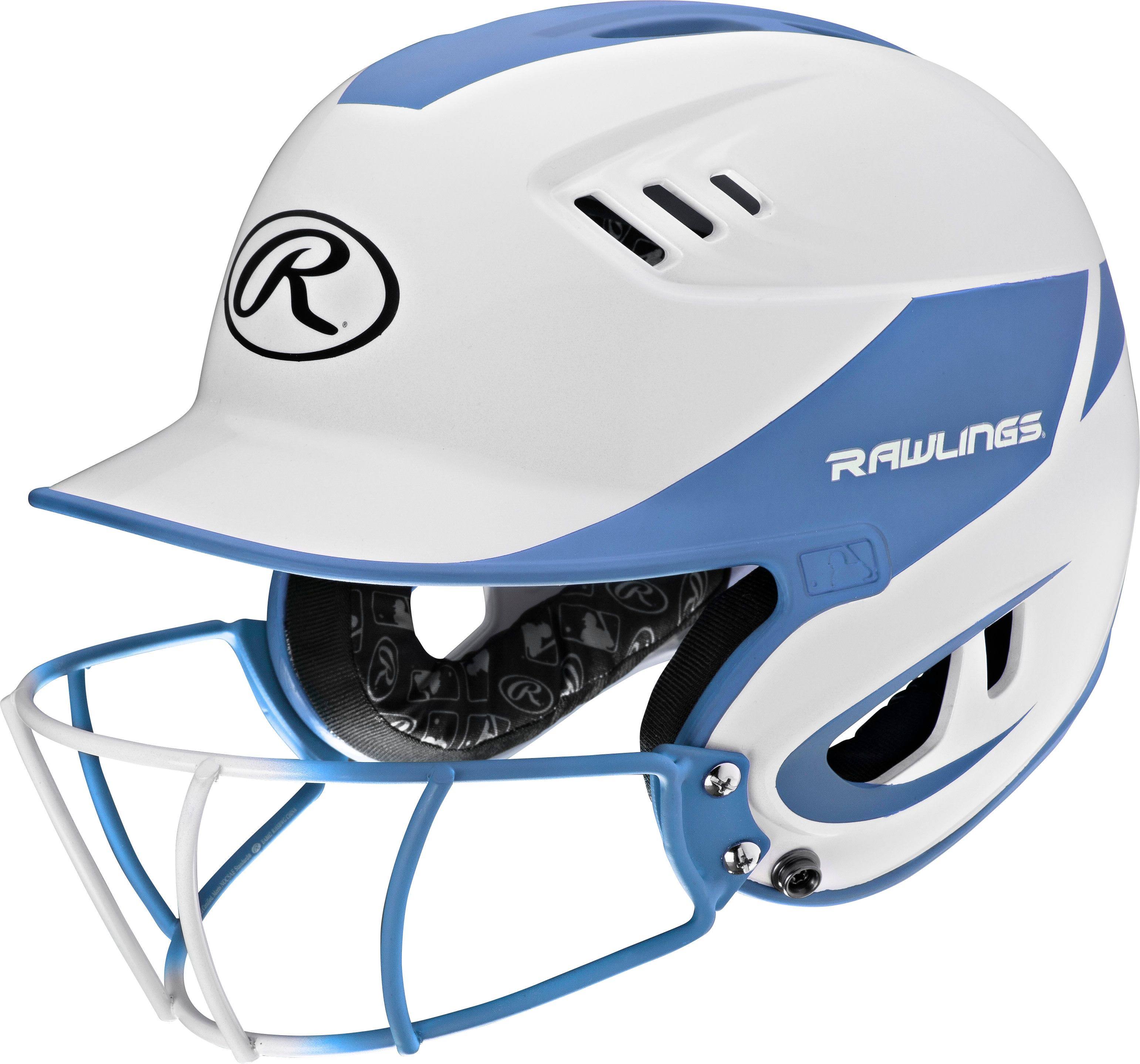 Rawlings Velo Senior 2Tone Softball Batting Helmet with Faceguard
