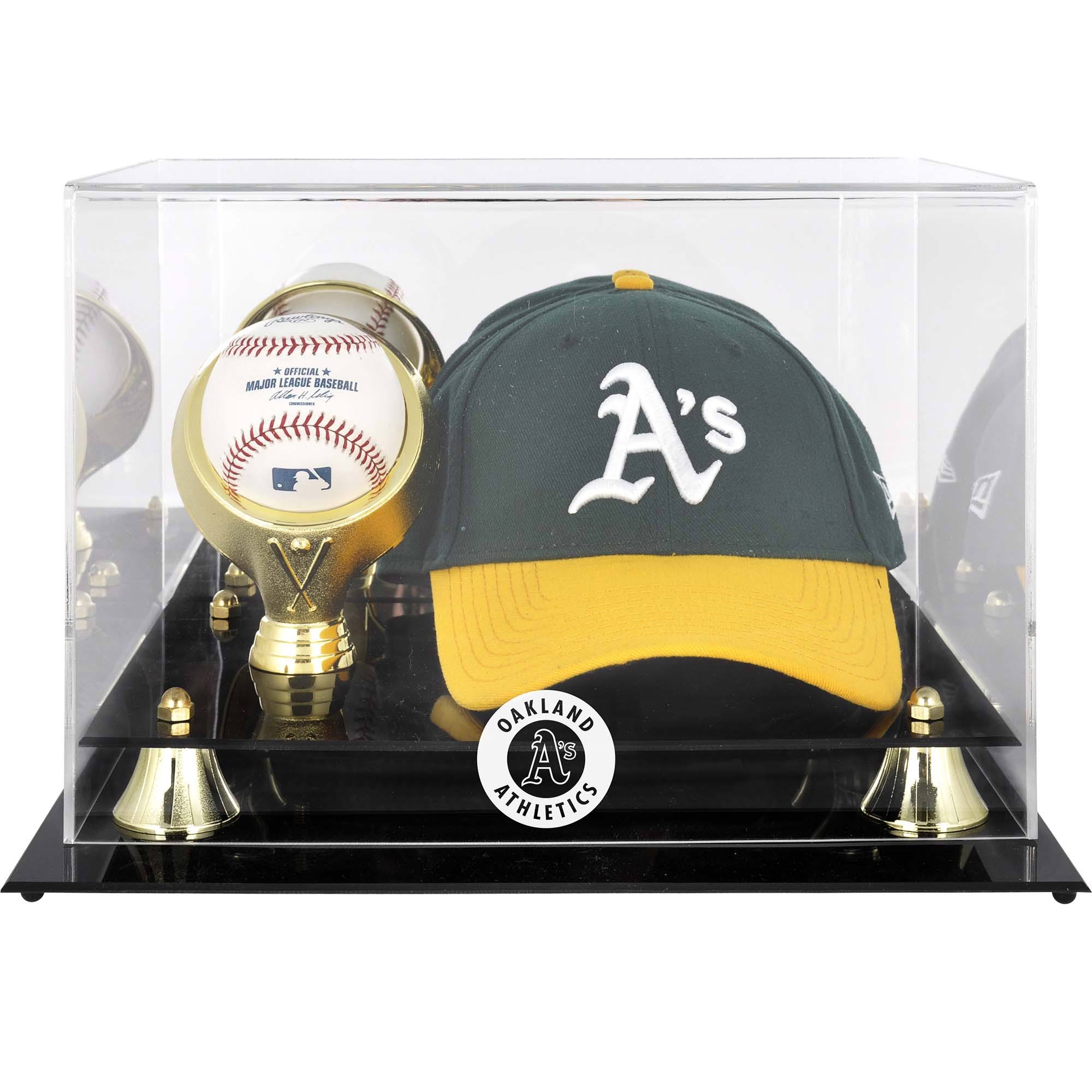 Oakland Athletics Acrylic Cap and Baseball Logo Display Case WGL03