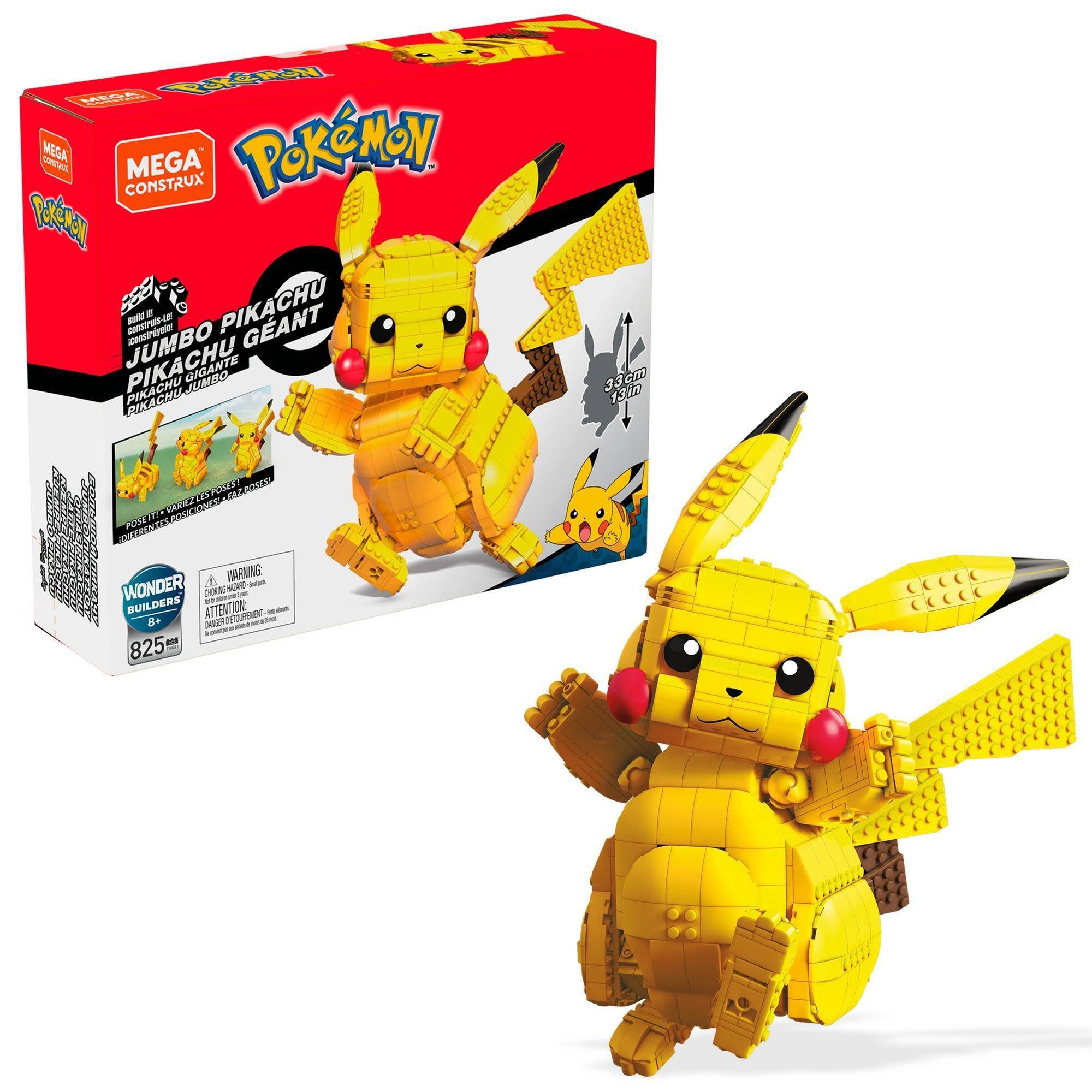 Mega Bloks Pokemon Mega Construx Jumbo Pikachu Building Set Yellow Wgl 03 7135