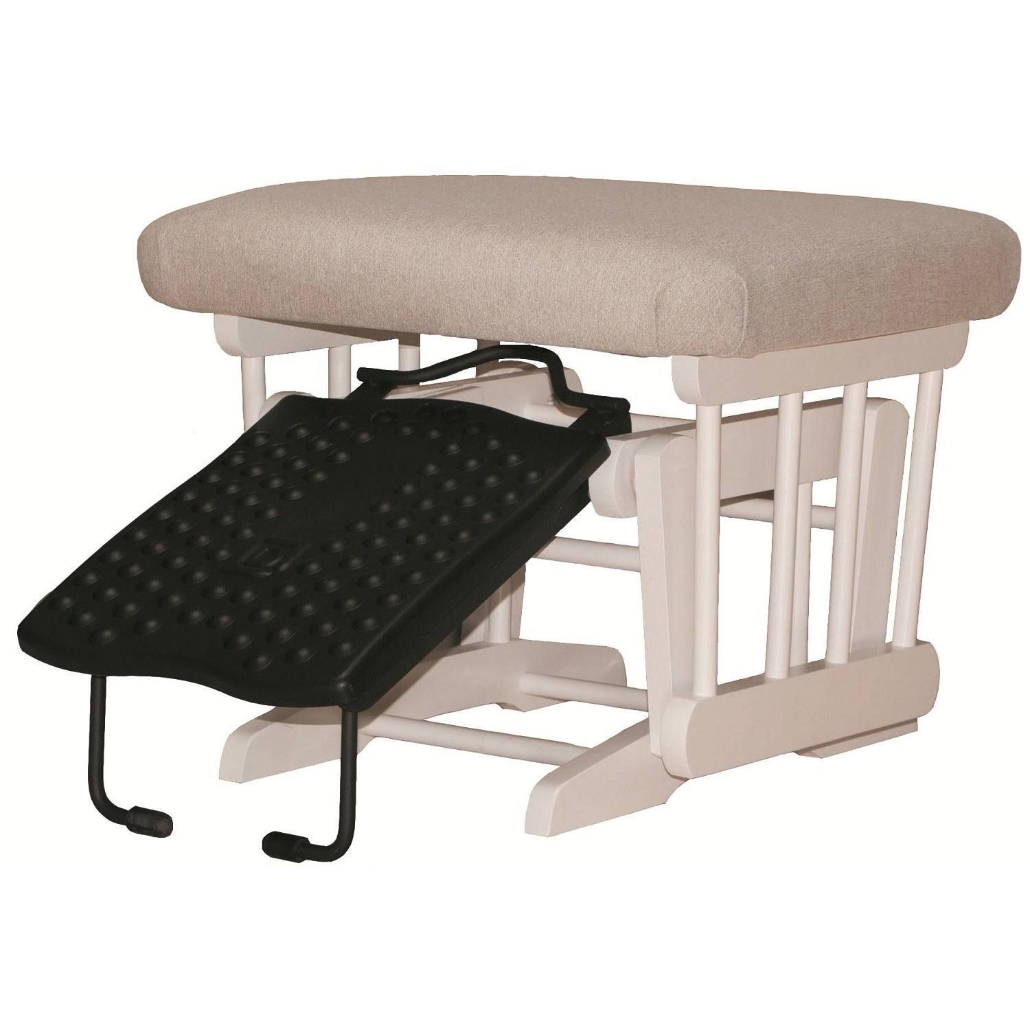 Dutailier Sleigh Glider u0026 Nursing Ottoman Combo, Light Grey Fabric