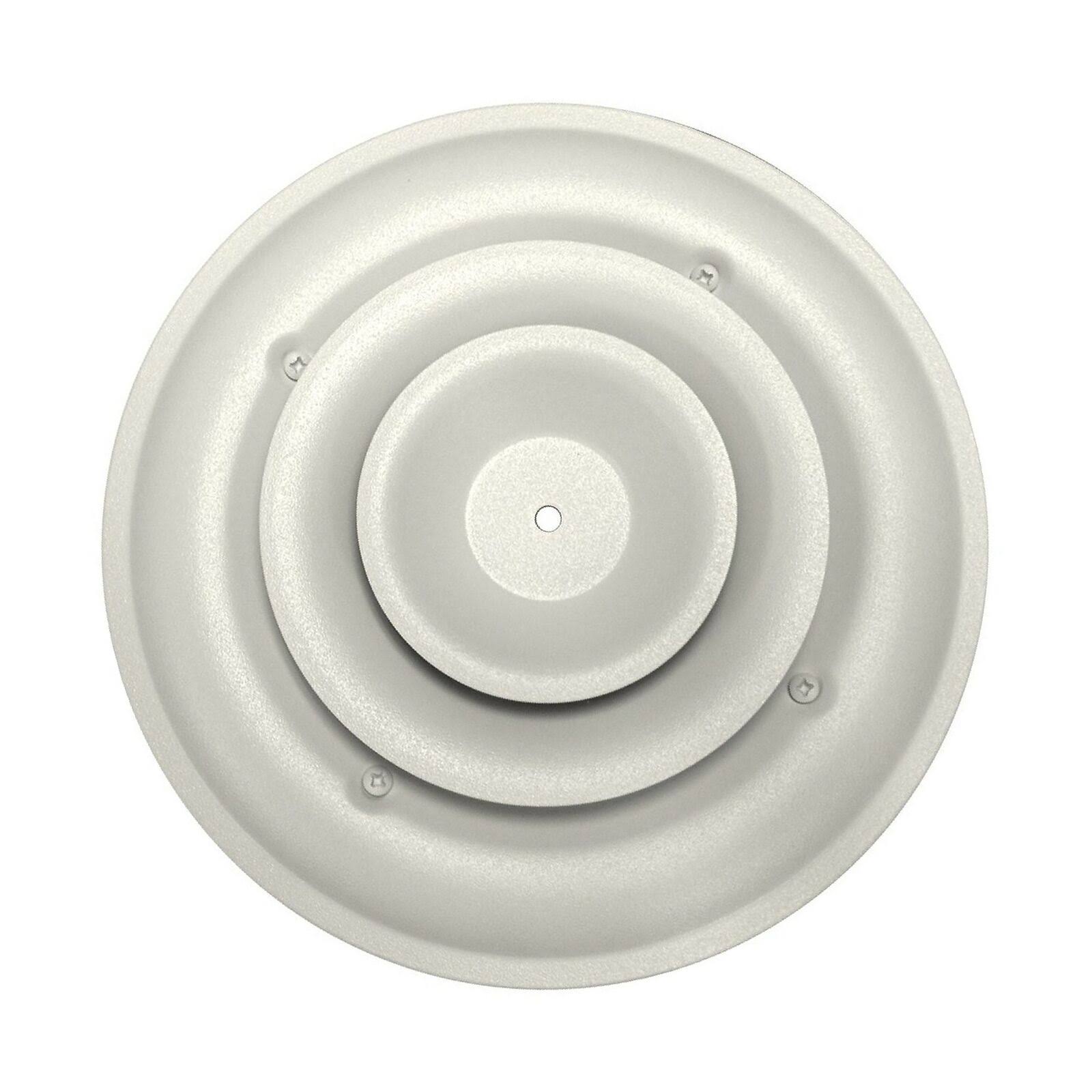 Speedi Grille Sg Rcr 06 6 Inch Round White Ceiling Air Vent Register With Fixed Cone Diffuser 