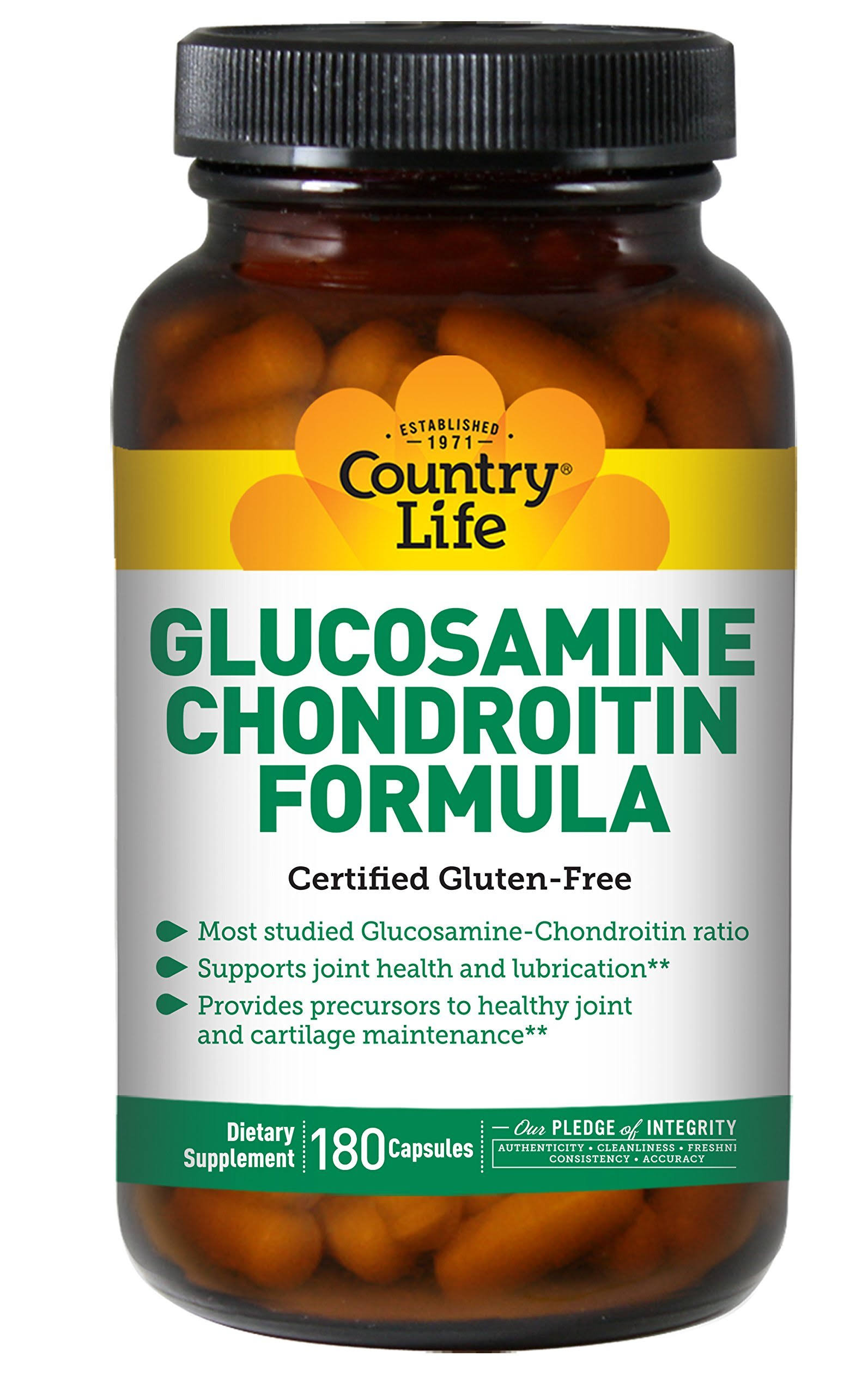 Country Life Glucosamine Chondroitin Formula 180 Capsules WGL03
