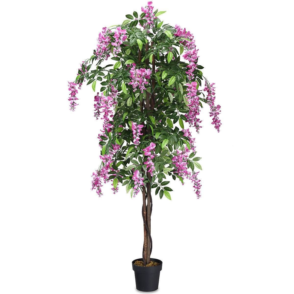 6-Feet Artificial Wistera Silk Indoor-Outdoor Tree - WGL-03