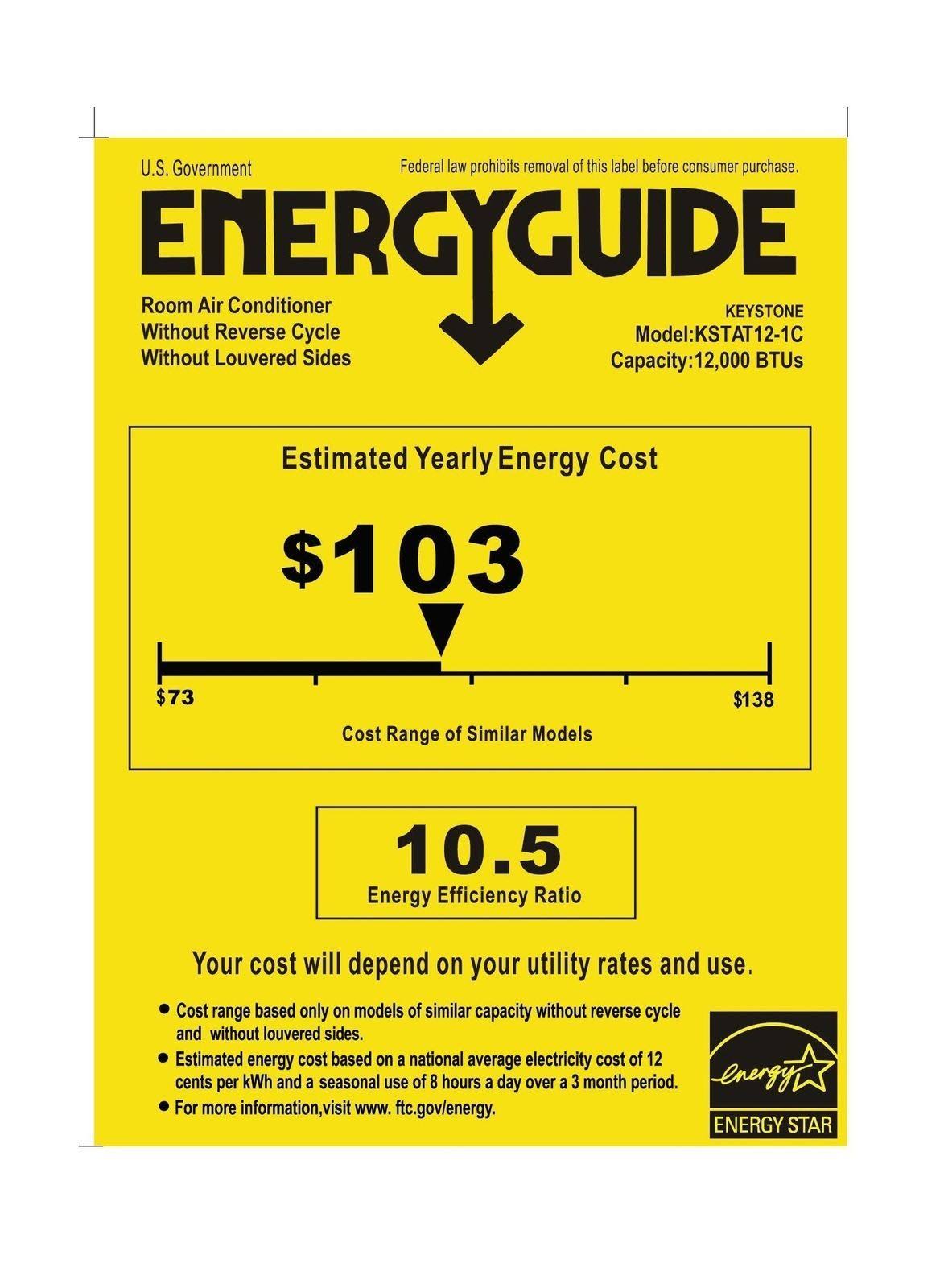 Keystone 12,000 BTU 115V ThroughtheWall Air Conditioner with Remote