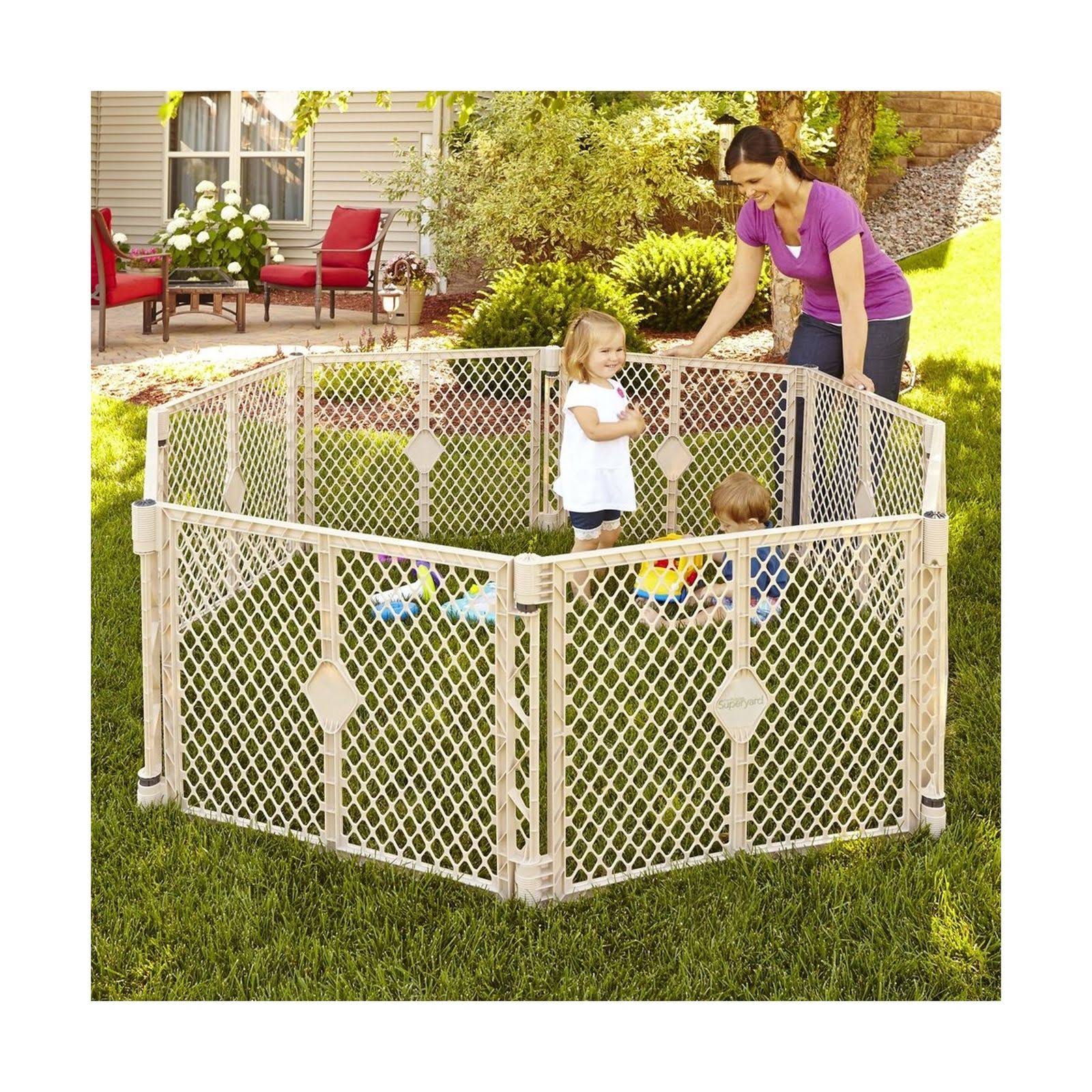 North States Superyard IndoorOutdoor 8Panel Play Yard Safe Play Area