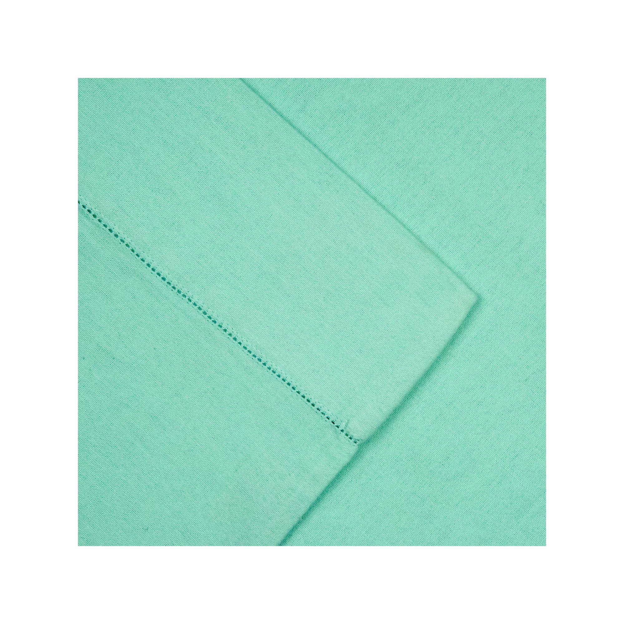 Pointehaven Solid 200 GSM Flannel Sheet Set, Lagoon - WGL-03