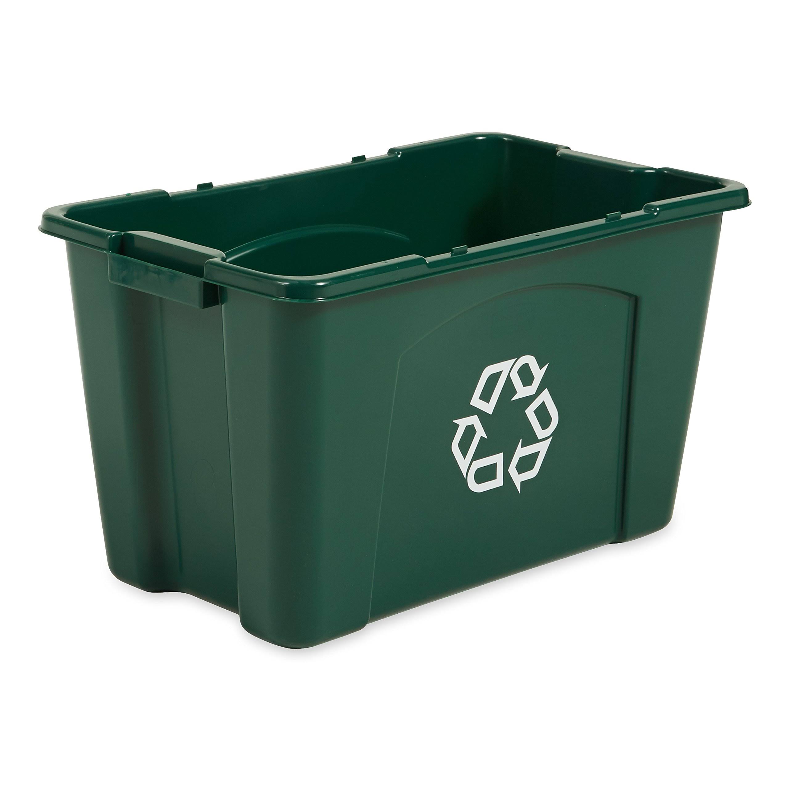 Rubbermaid Recycling Box 18 Gallon Green WGL03