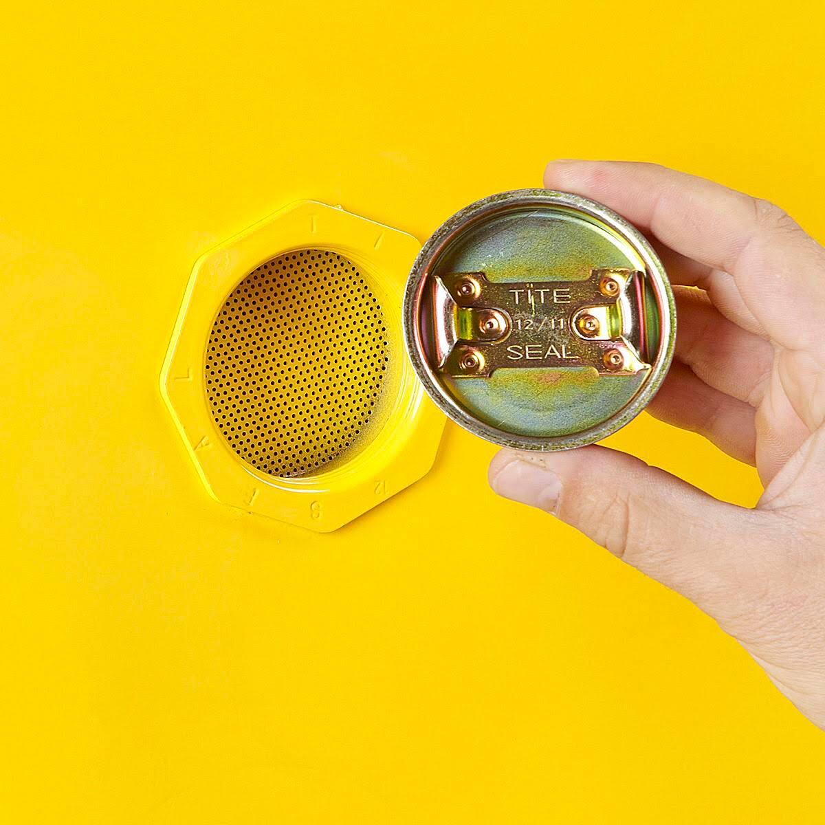 Slimline Flammable Storage Manual Doors, Yellow, 12 Gallon