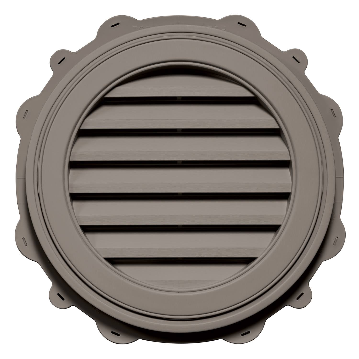 Mid America Round Vinyl Gable Vent 22 inch 059 Graystone by BuyMBS