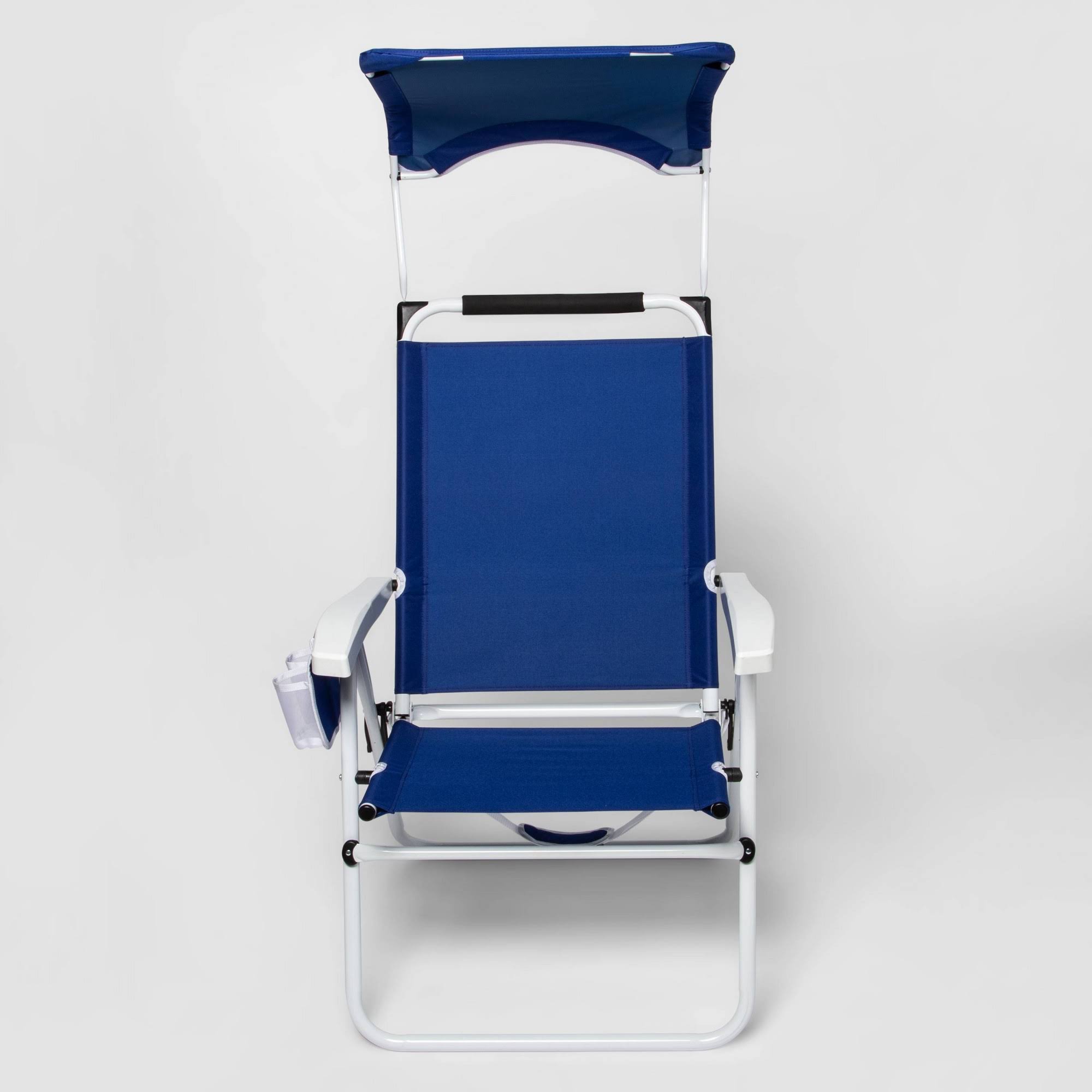 Deluxe Beach Backpack Chair with Built in Shade Blue Sun Squad WGL03