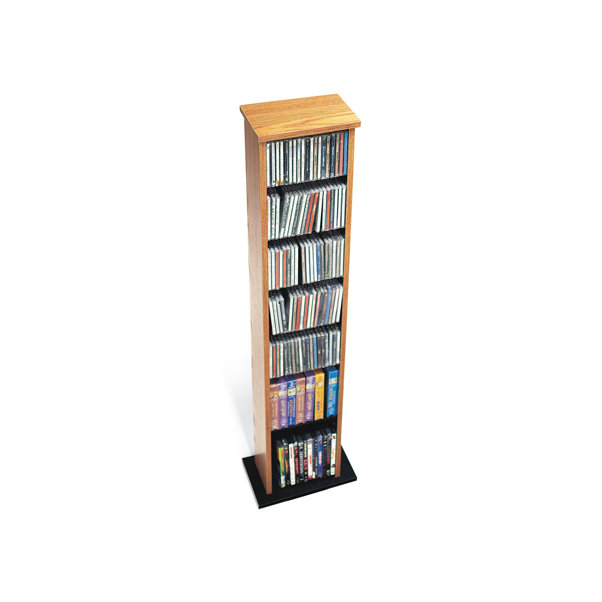 Prepac Slim Multimedia Storage Tower, Oak and Black WGL03