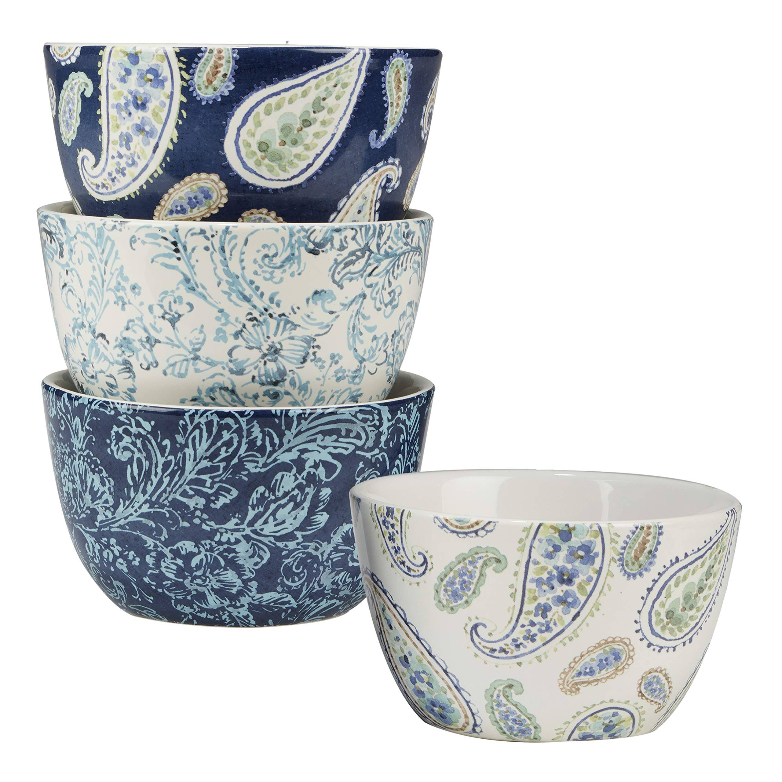Certified International Bohemian Blue Ice Cream Bowls (Set of 4) Multi