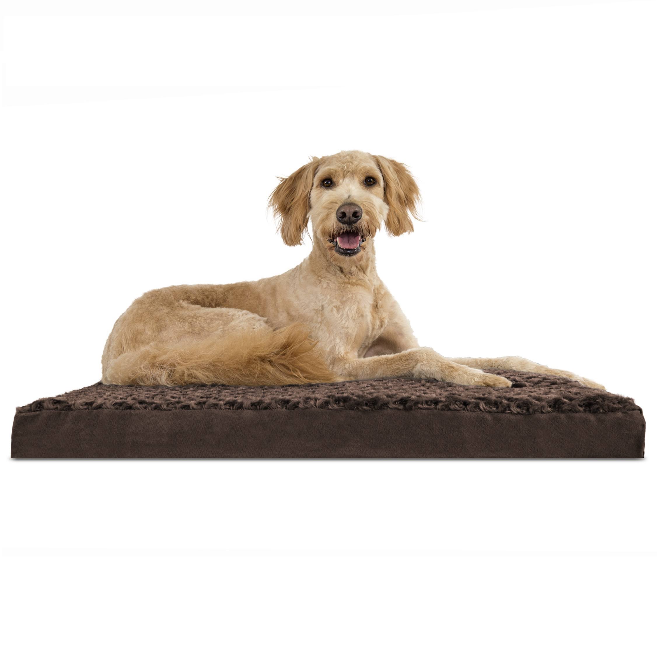 FurHaven Ultra Plush Deluxe Memory Foam Pet Bed Chocolate Large