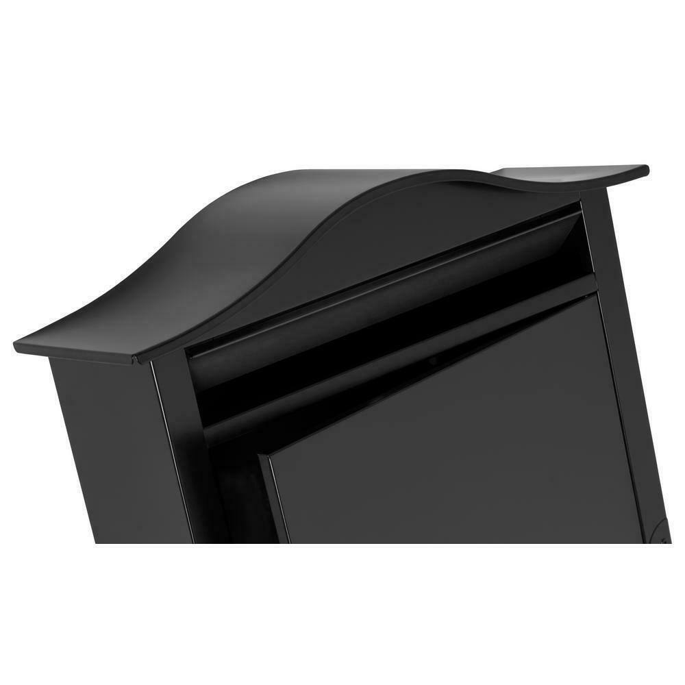 Architectural Mailboxes Saratoga Black WallMount Lockable Mailbox WGL03