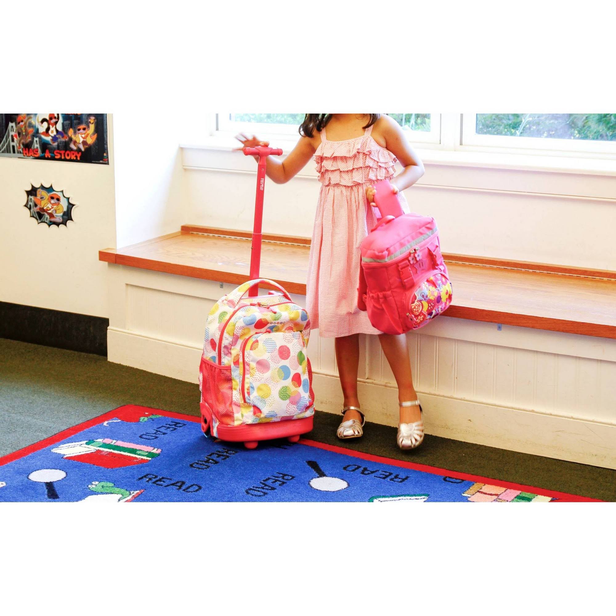 J World Sunny Speckle Rolling Backpack WGL03