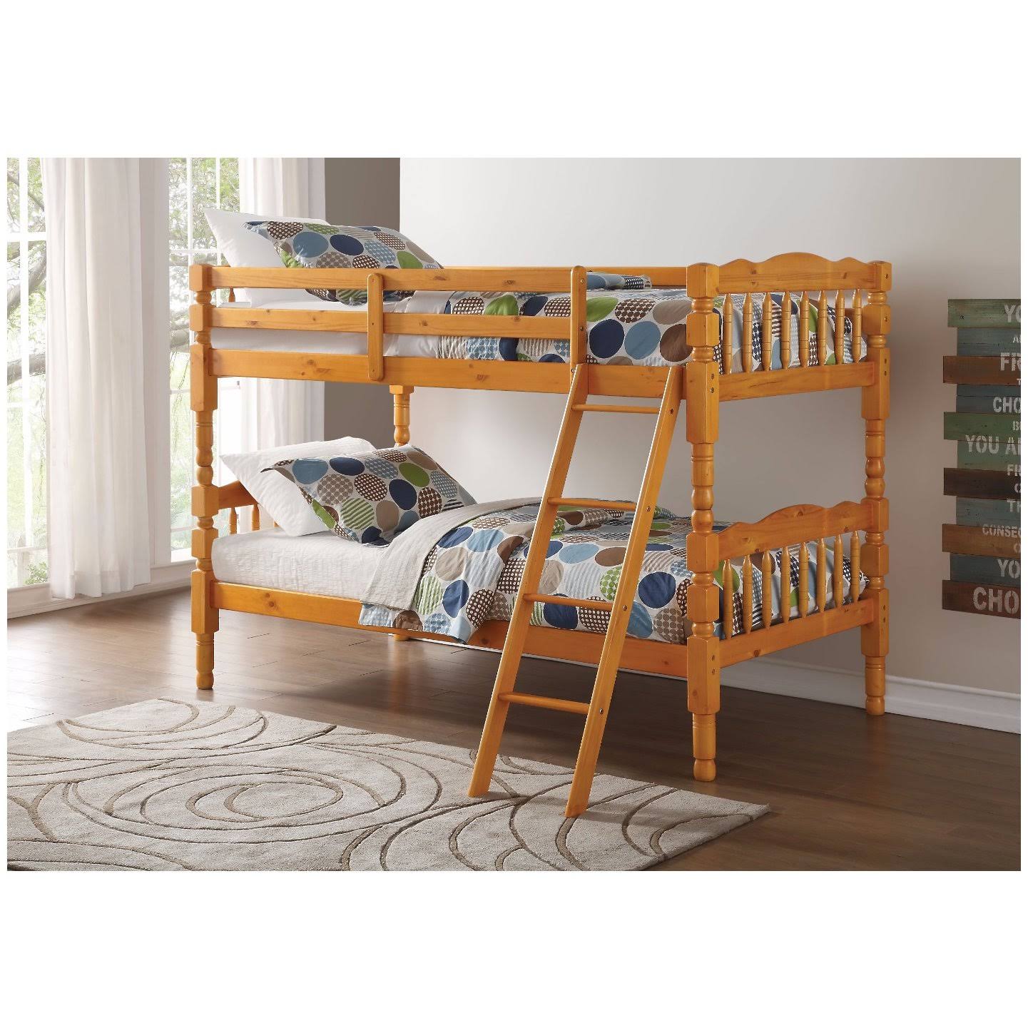 TwinTwin Bunk Bed, Honey Oak customprintedsigns