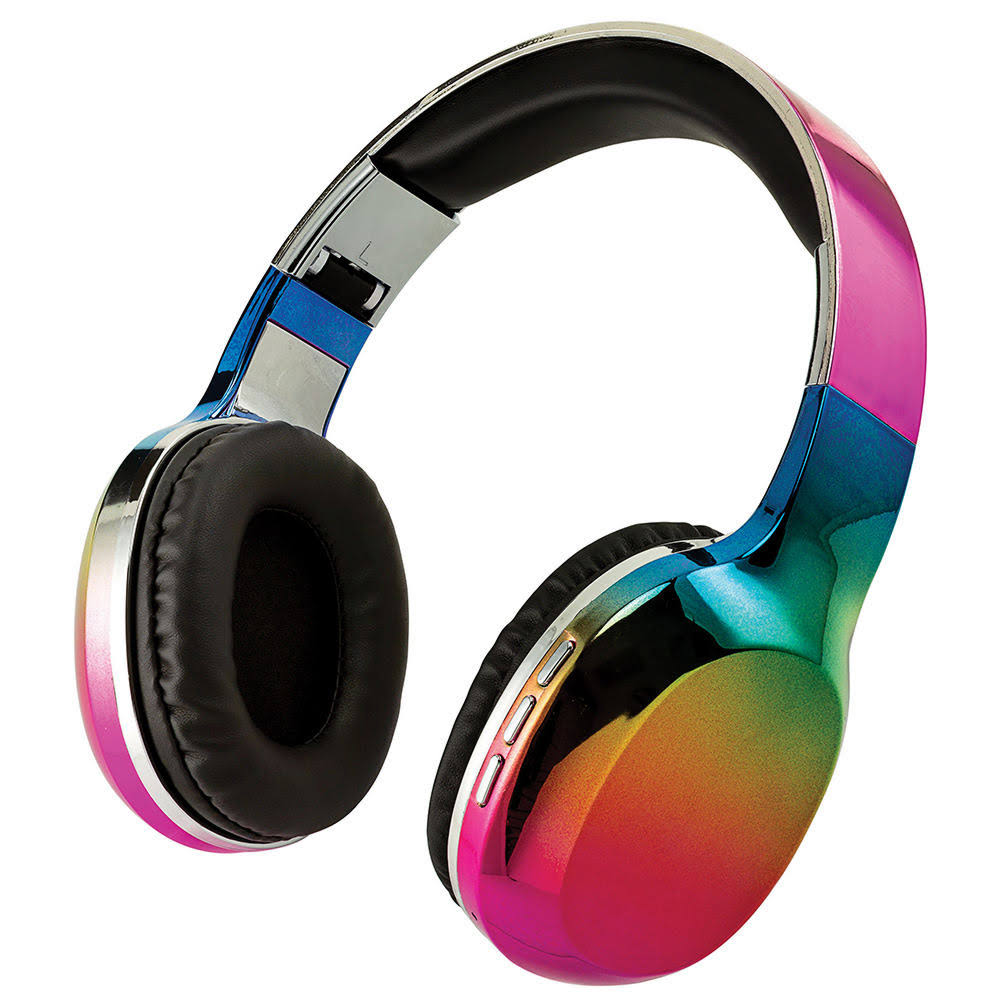 Coby Bluetooth Iridescent Headphones Rainbow - WGL-03