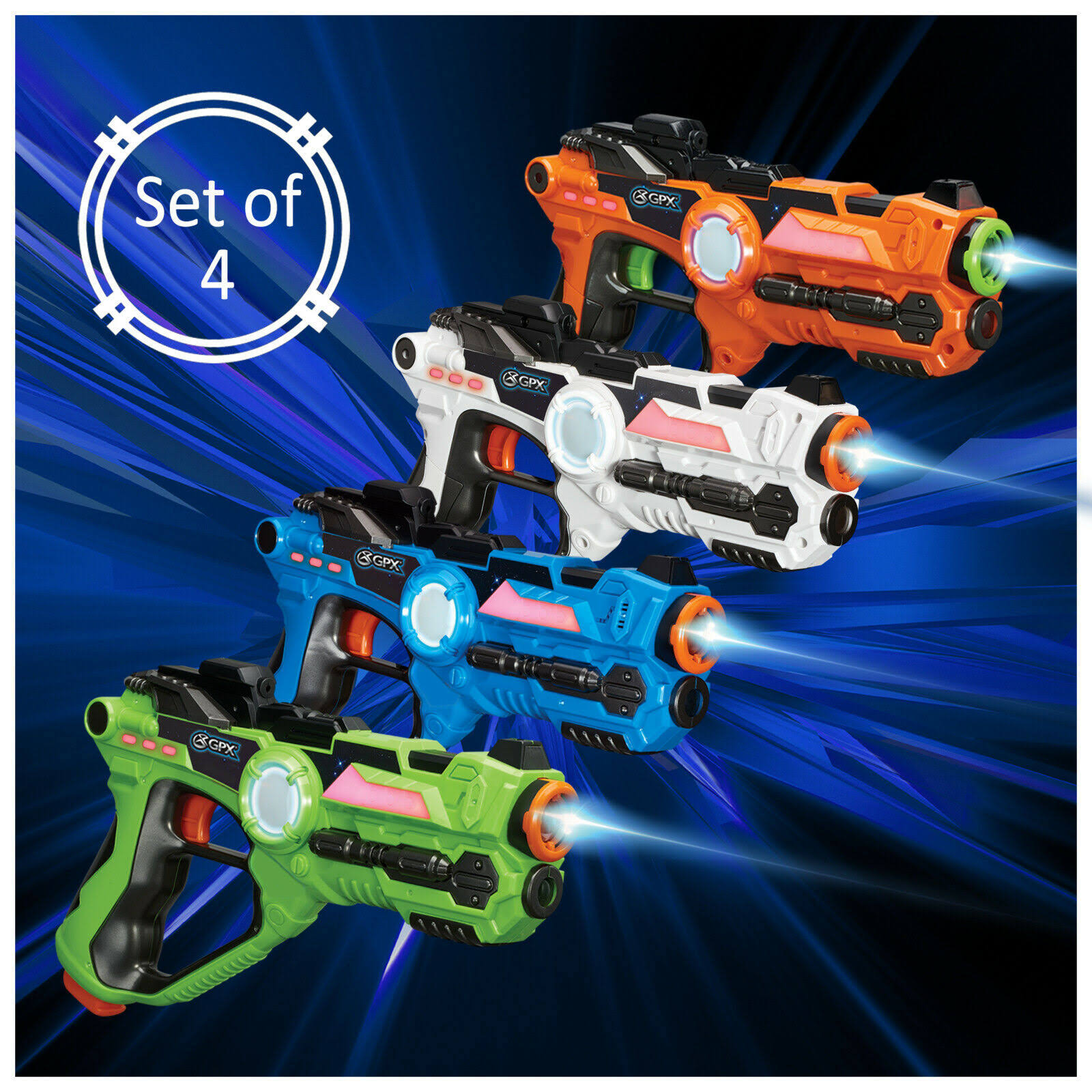 GPX Laser Tag Blasters, 4 Blaster Set WGL03